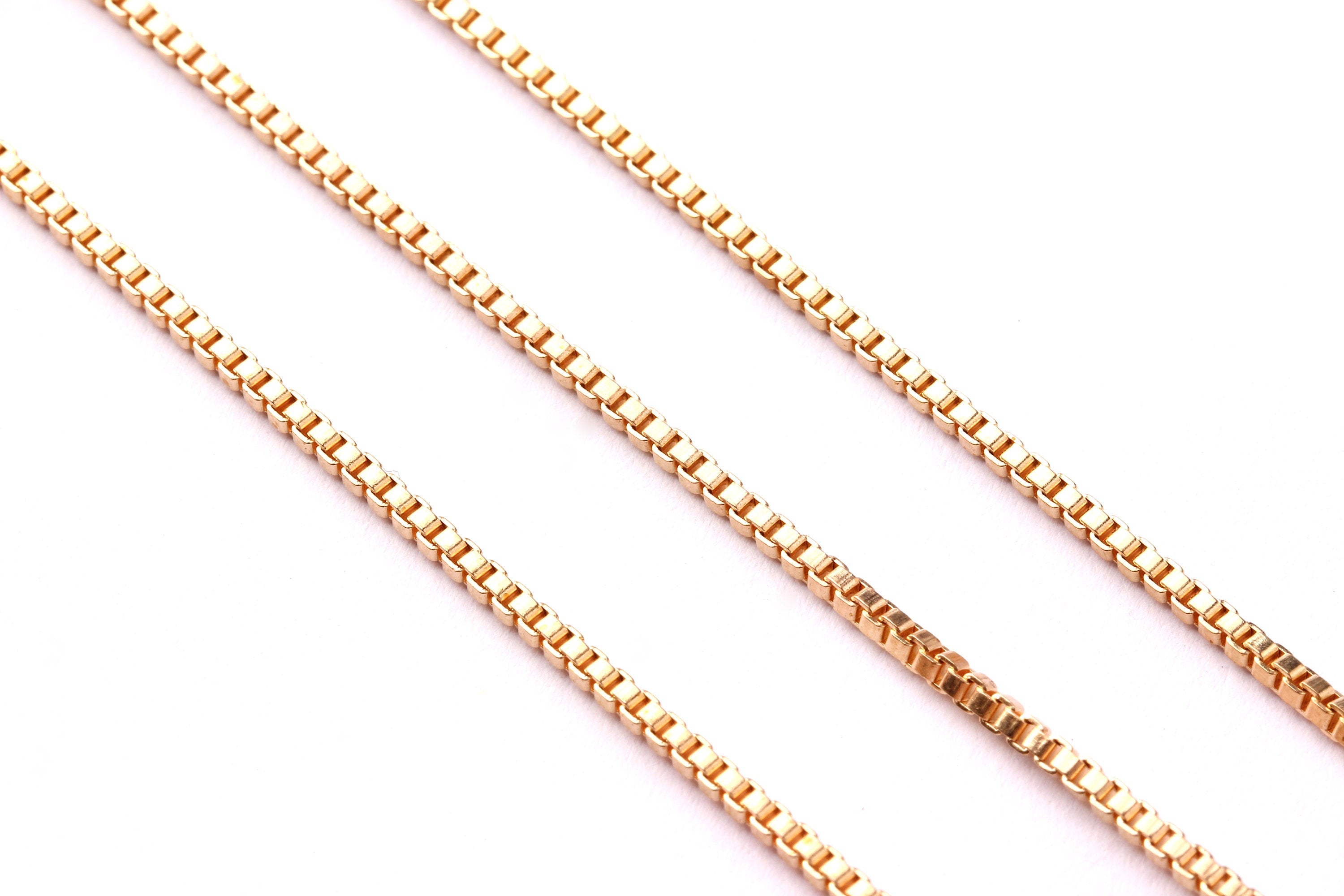 Cube Box Chain - Link Square Chain - Raw Brass Chain - Tiny Cube Box Chain - 0.06&quot; - for Necklace Bracelet Earing Jewellery Making - CC1040 - DOMEDBAZAAR