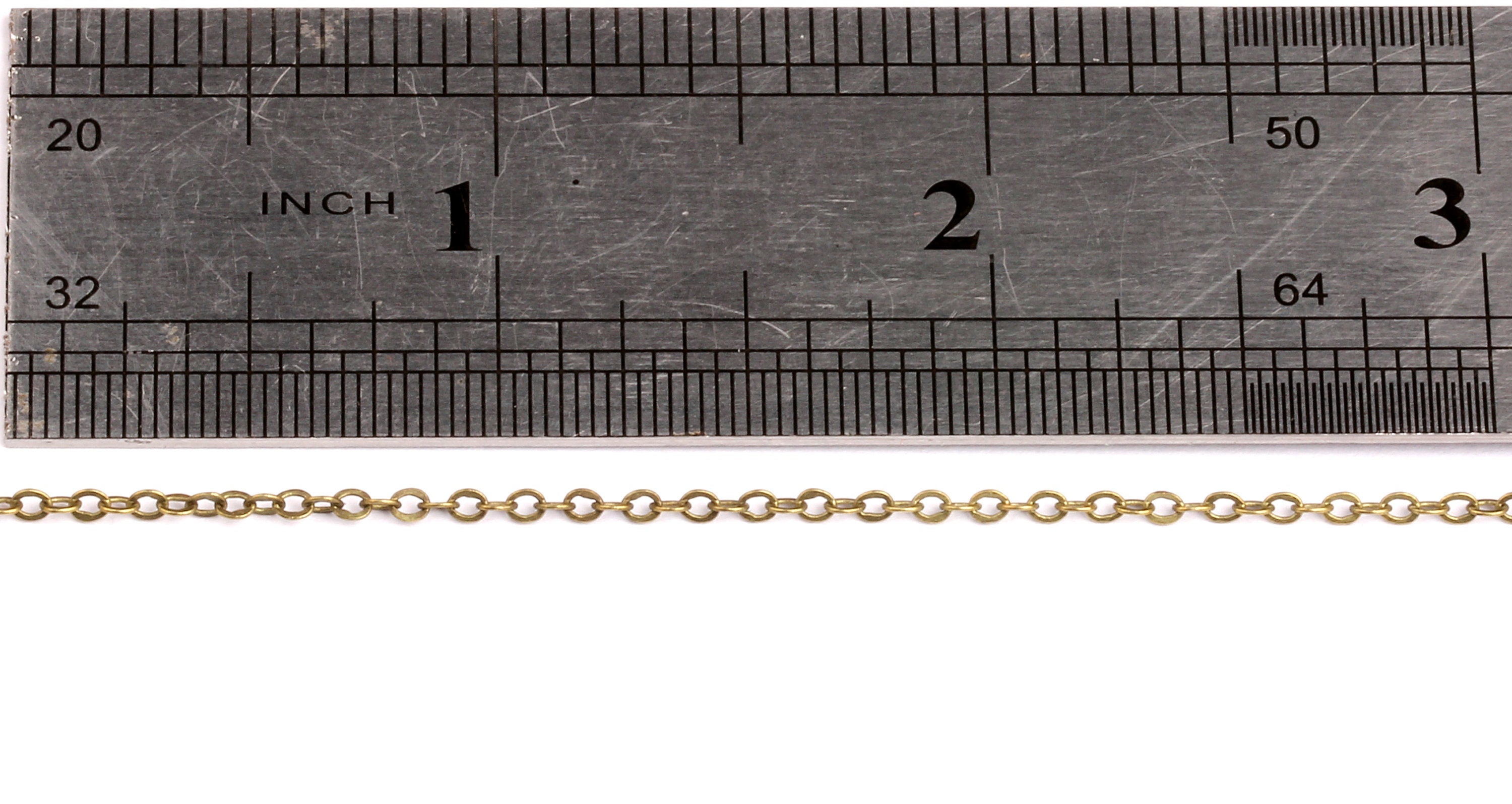 Flat Soldered Cable Chain - Brass Chain - Antique Bronze Tone Plated -Brass Soldered Link Chain - 0.09&quot; x 0.07&quot; x 0.01&quot; - CC1041B-AB - DOMEDBAZAAR