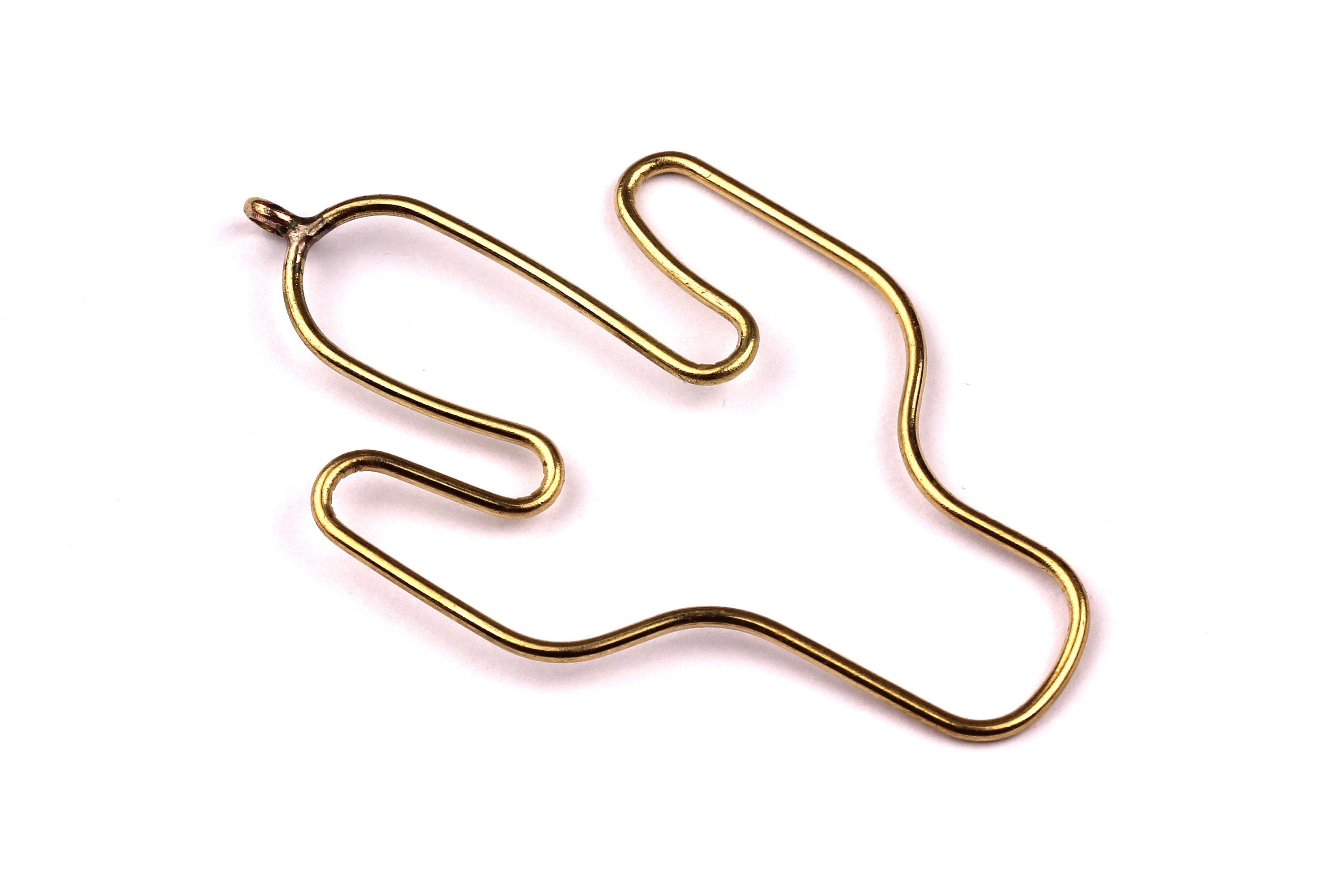 Cactus Shaped Earring Wire - Raw Brass Earring - Earring Charms - Earring  Findings - Jewelry Supplies for Earrings - 51x31mm PP1336 - DOMEDBAZAAR