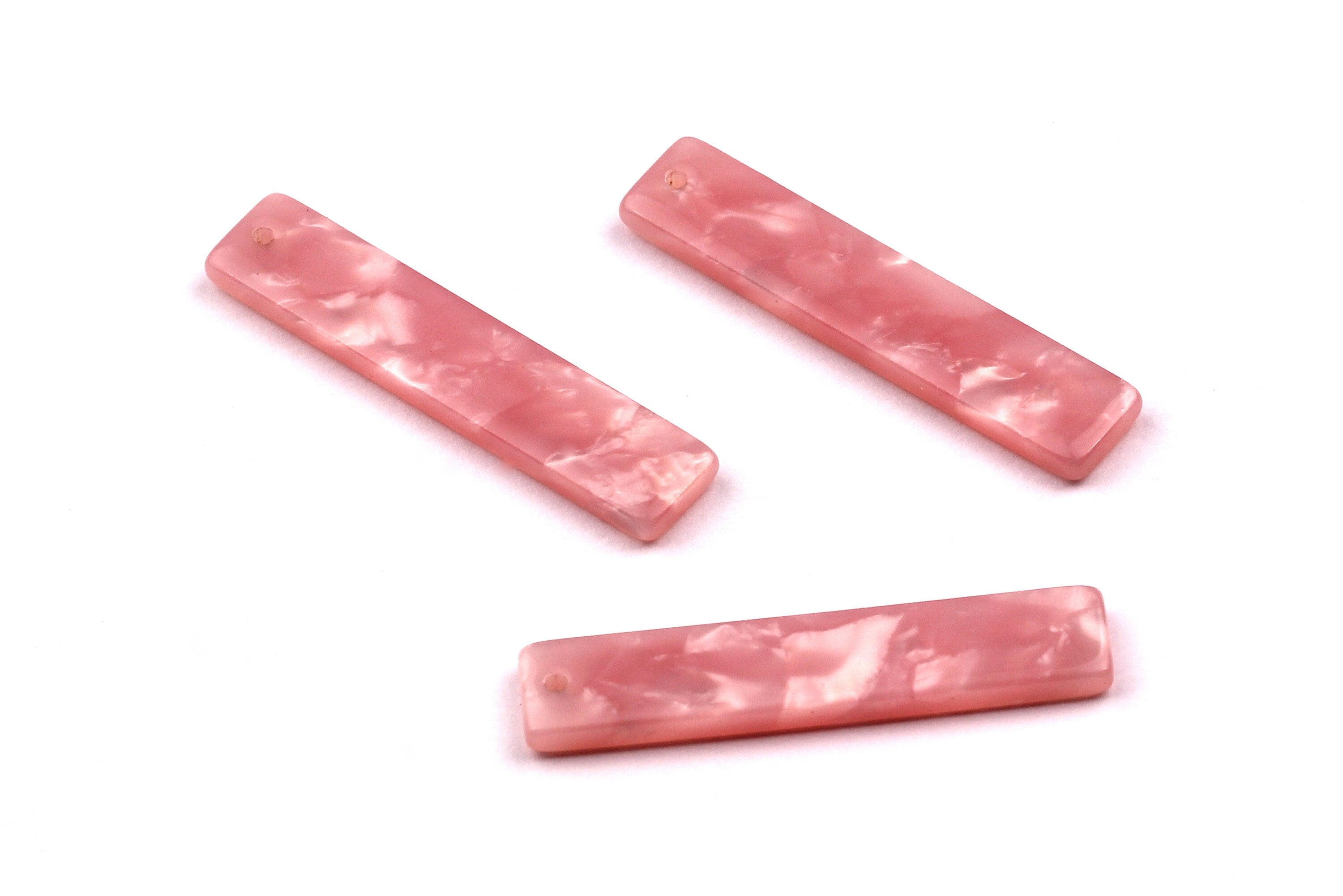 Acetate Stick & Bar Charms - Stick Earrings and Pendant - Earring Findings - Jewelry Supplies - Color Code: A28 - 34x7mm - AC1026D - DOMEDBAZAAR