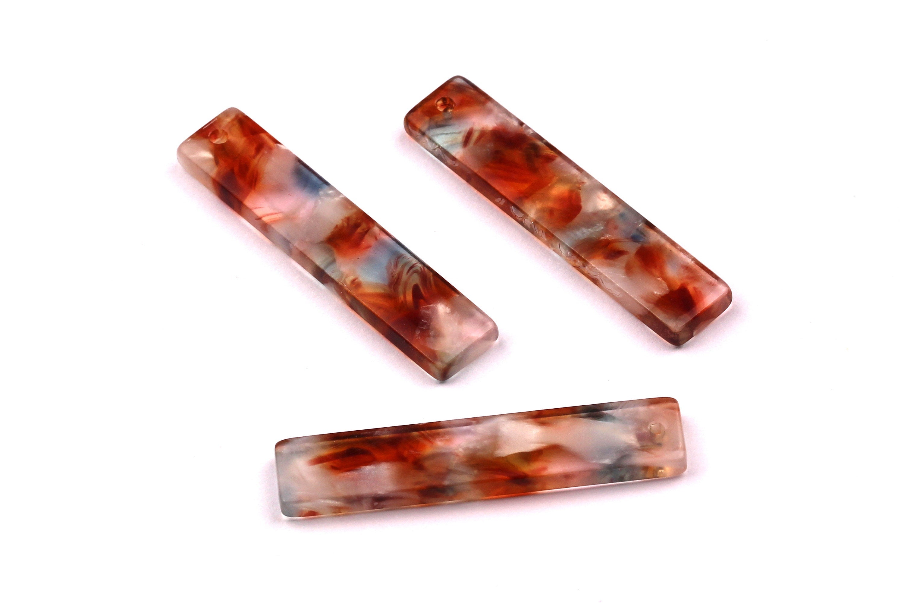 Acetate Stick & Bar Charms - Stick Earrings and Pendant - Earring Findings - Jewelry Supplies - Color Code: A95 - 34x7mm - AC1026G - DOMEDBAZAAR