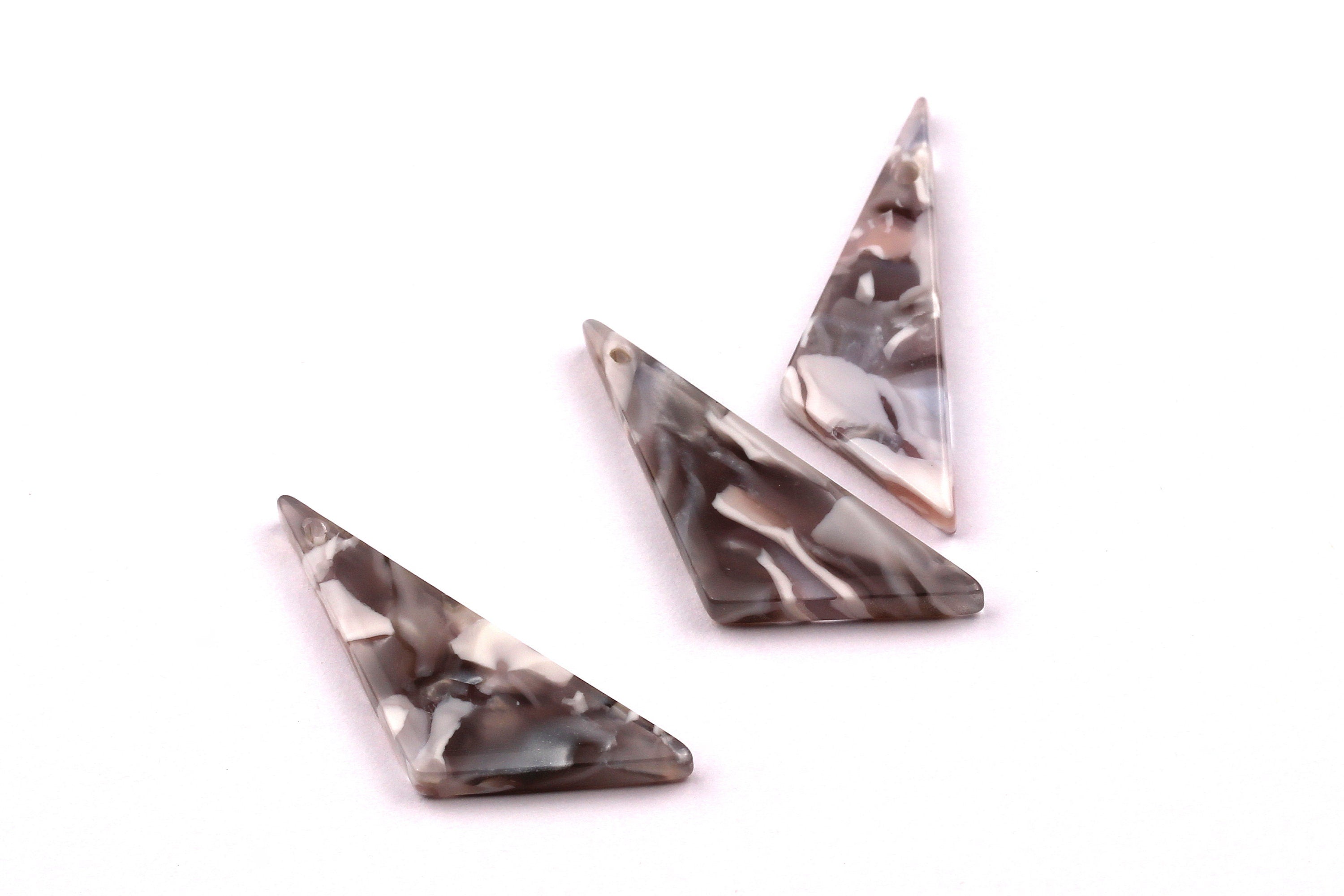 Acetate Triangle Charms - Triangle Earrings and Pendant - Earring Findings - Jewelry Supplies - Color Code: A20 - 32x11mm - AC1027H - DOMEDBAZAAR