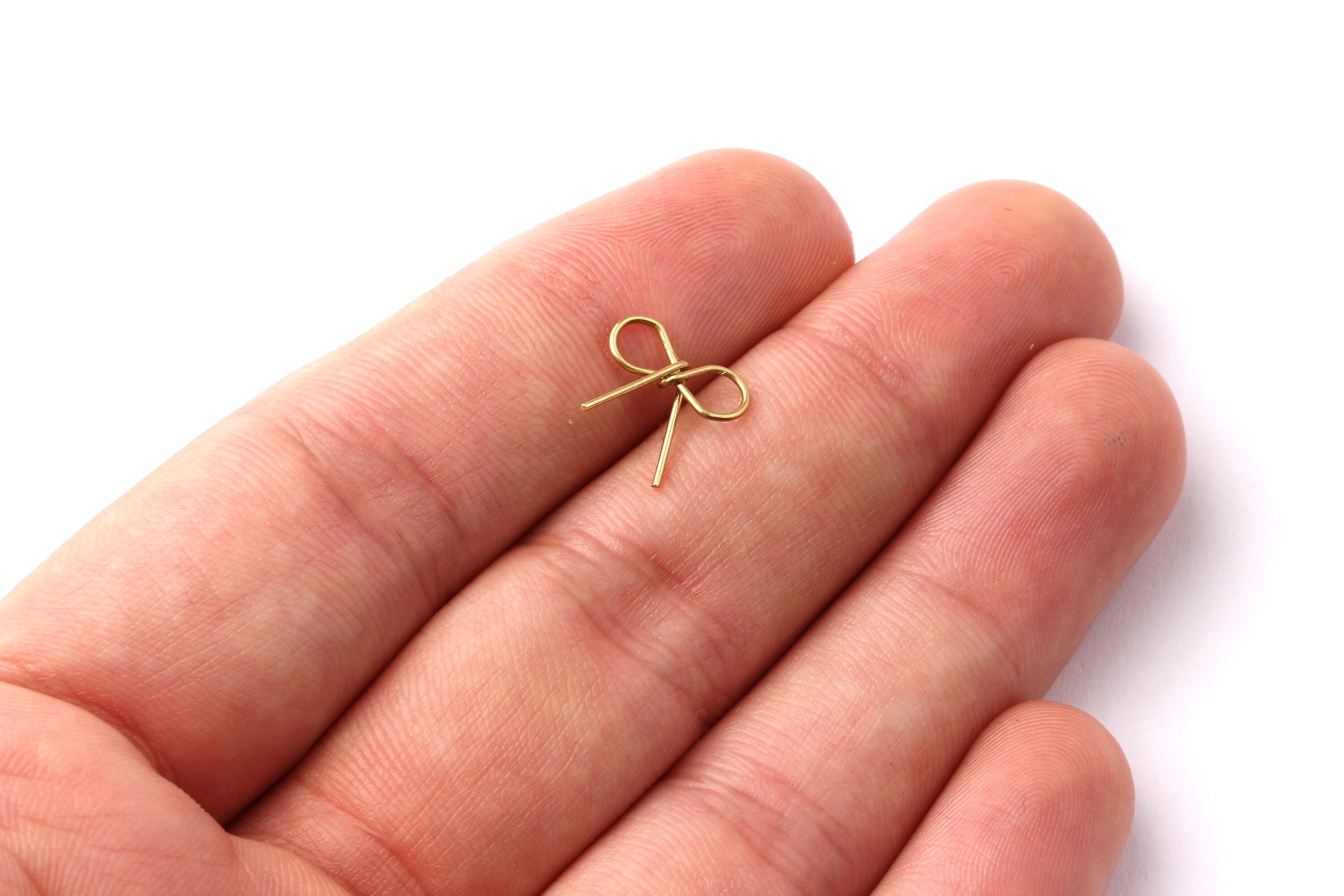 Raw Brass Wire Connector - Knot Shaped Brass Connector - Jewelry Supplies - 12x0.6mm - PP1251 - DOMEDBAZAAR