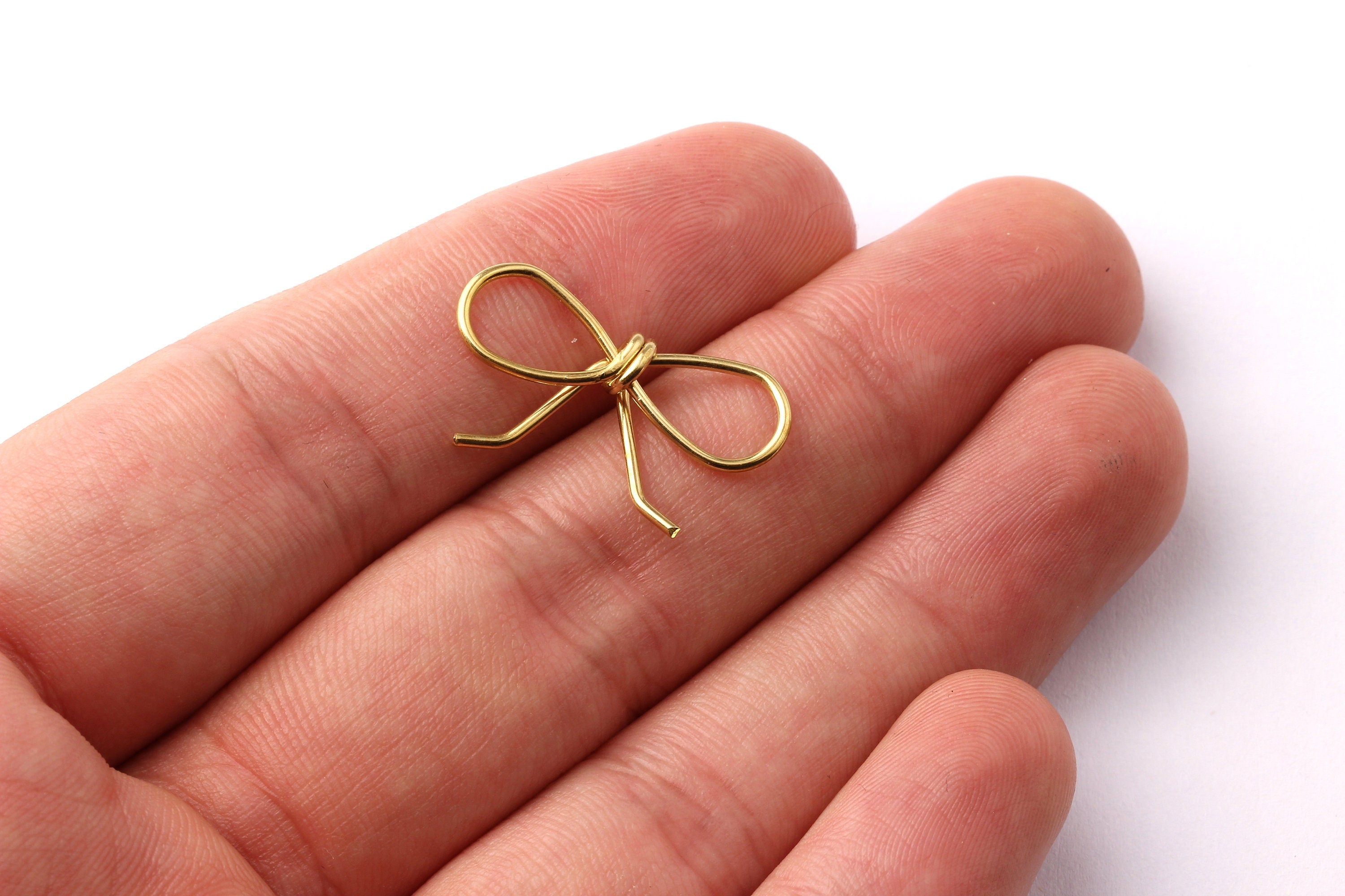 Raw Brass Wire Connector - Knot Shaped Brass Connector - Jewelry Supplies - 15x24x0.9mm - PP1252 - DOMEDBAZAAR