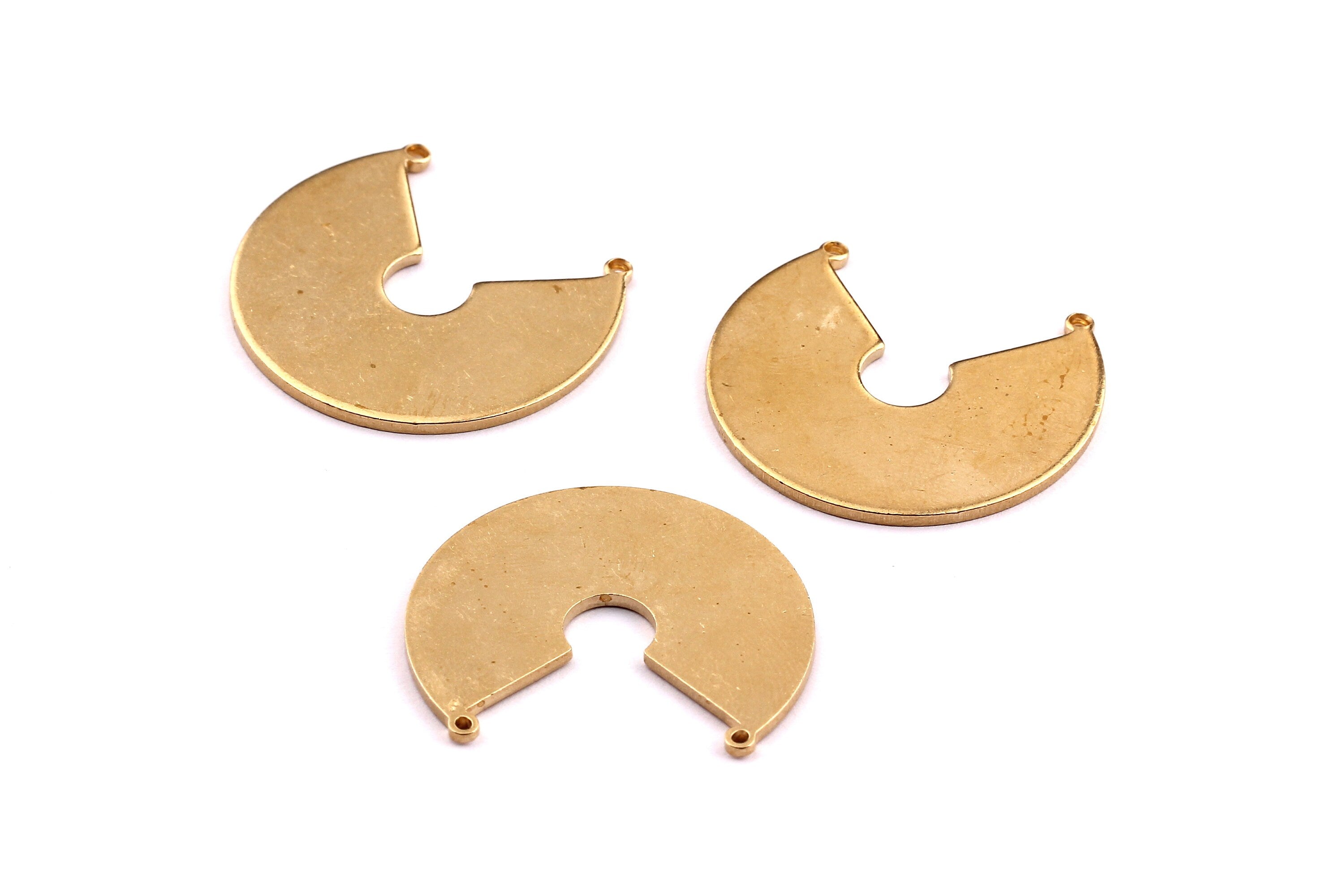 Raw Brass Connector - Geometric Brass Connector - Jewelry Supplies - 27x31x1.3mm - PP1254 - DOMEDBAZAAR