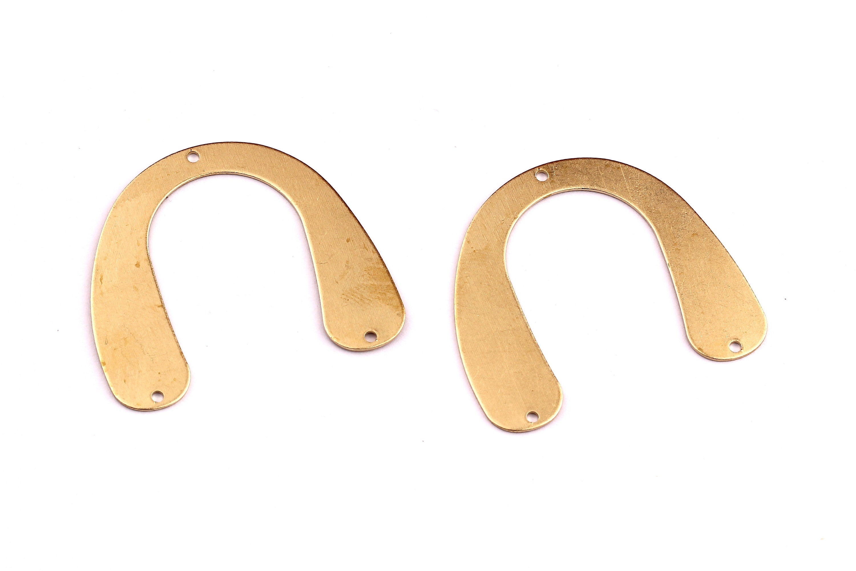 U Shaped Brass Charms - Raw Brass U Shaped Connector - Jewelry Supplies - 31x35x0.55mm - PP1303 - DOMEDBAZAAR