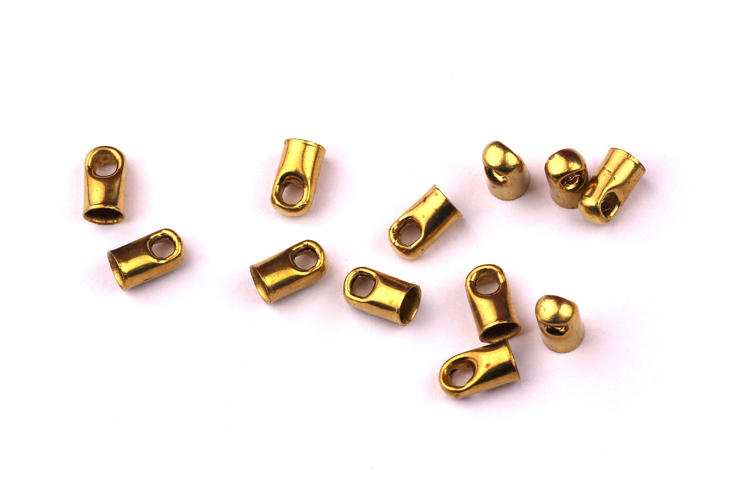 Brass Cord End - 200pcs - Necklace Ends - Necklace Cord Tip - Jewelry Supplies - 7.3mm - PP1148 - DOMEDBAZAAR
