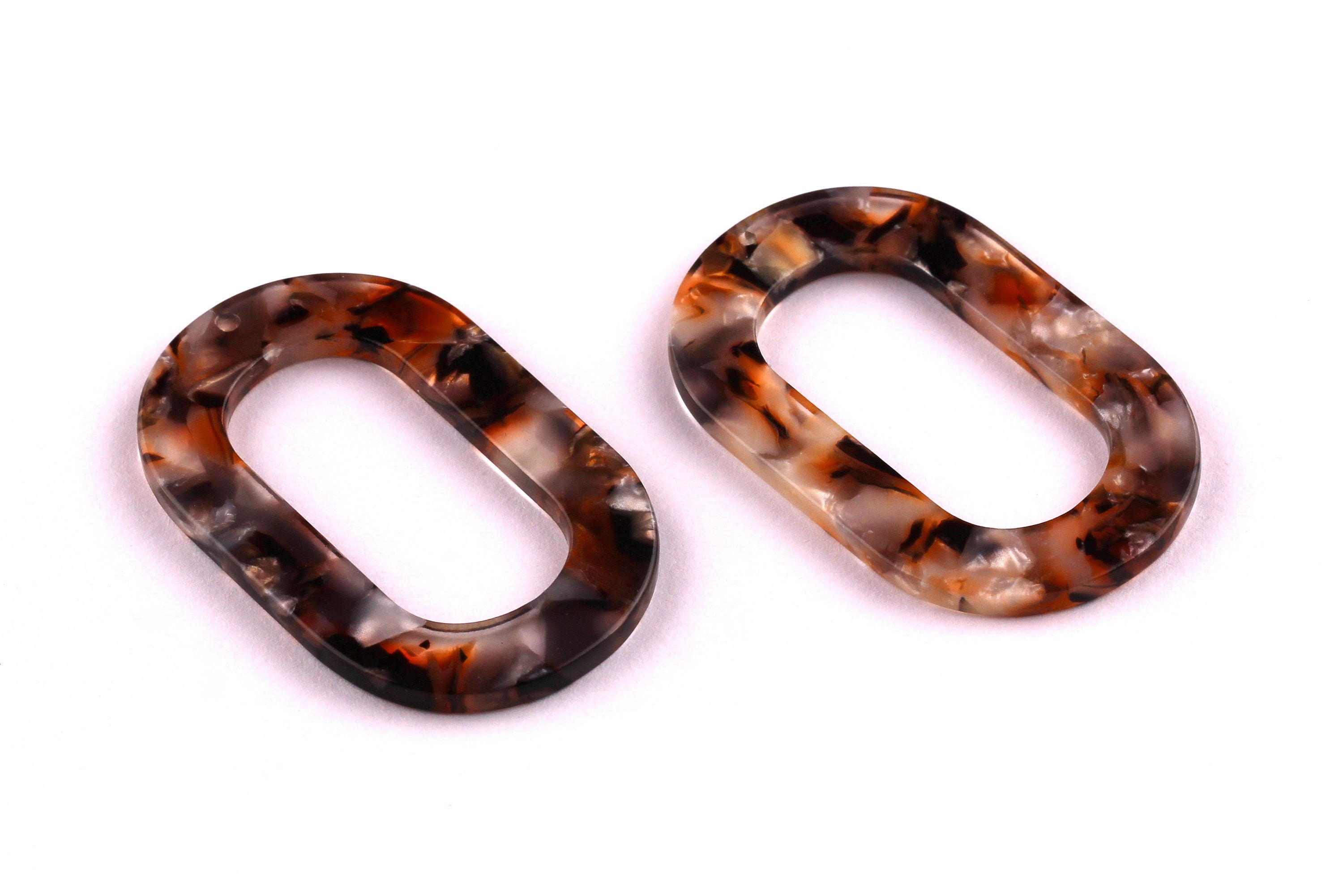 Acetate Oval Charms - Oval Earrings and Pendant - Earring Findings - Jewelry Supplies - 44x28x2.5mm - AC1003F - DOMEDBAZAAR