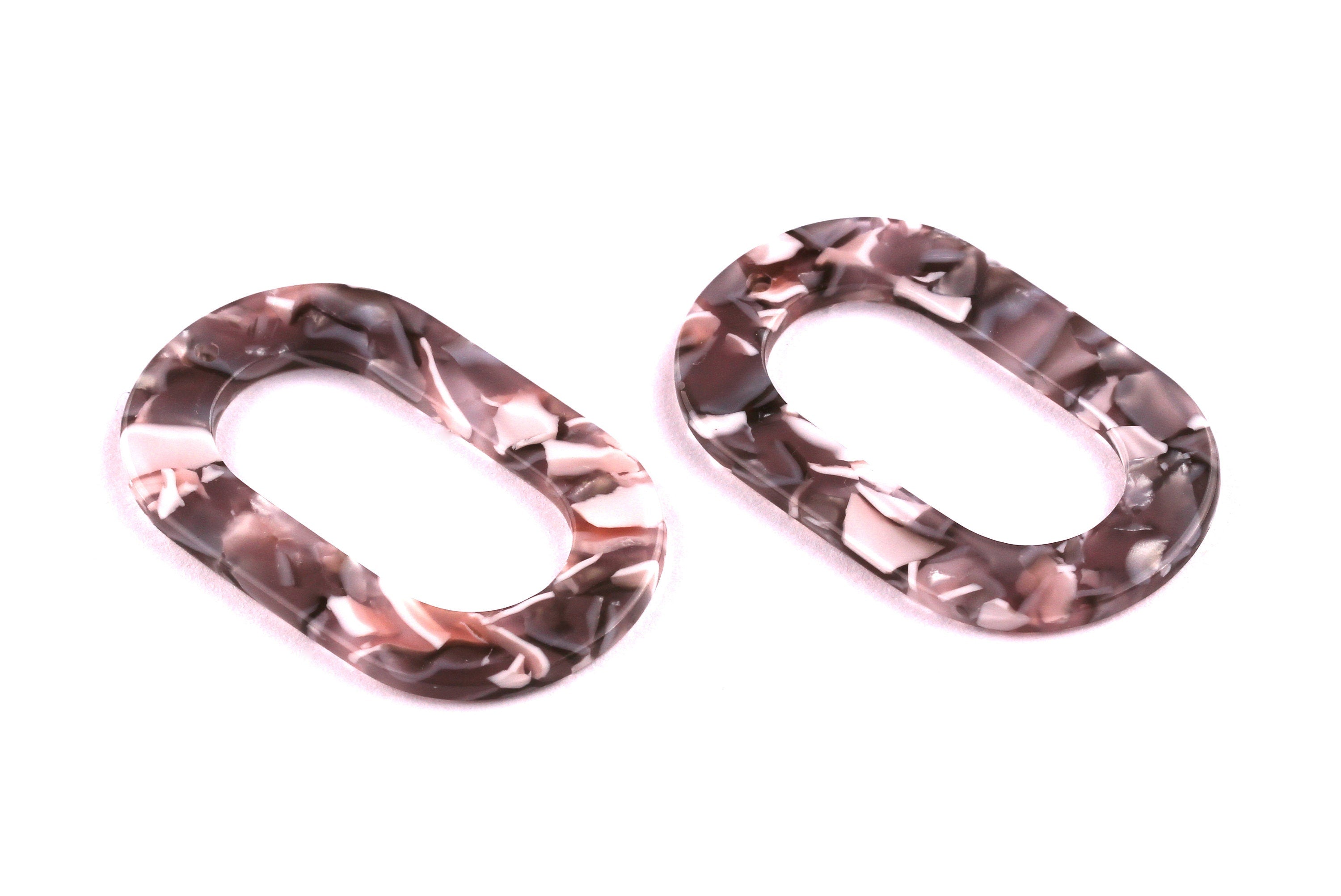 Acetate Oval Charms - Oval Earrings and Pendant - Earring Findings - Jewelry Supplies - Color Code: A20 - 44x28x2.5mm - AC1003L - DOMEDBAZAAR
