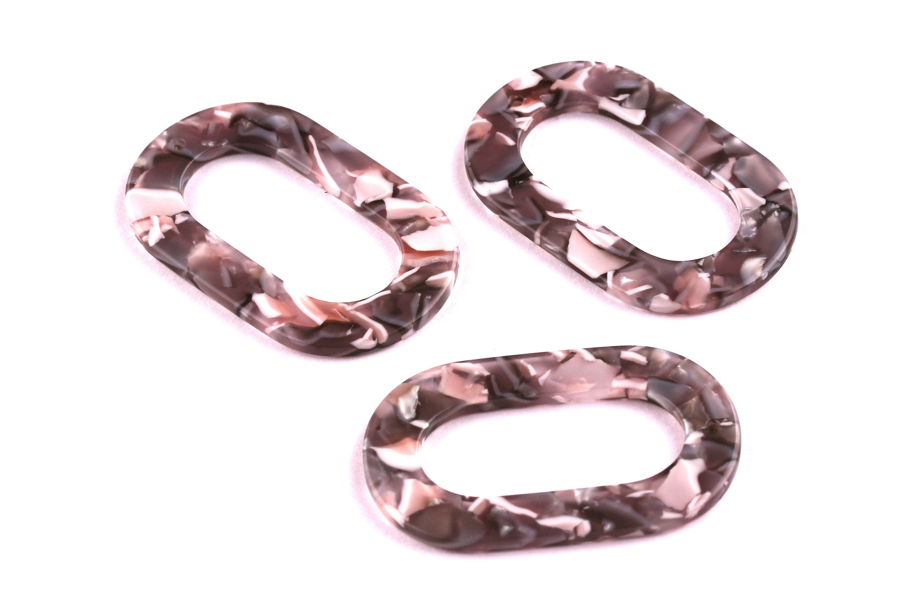 Acetate Oval Charms - Oval Earrings and Pendant - Earring Findings - Jewelry Supplies - Color Code: A20 - 44x28x2.5mm - AC1003L - DOMEDBAZAAR