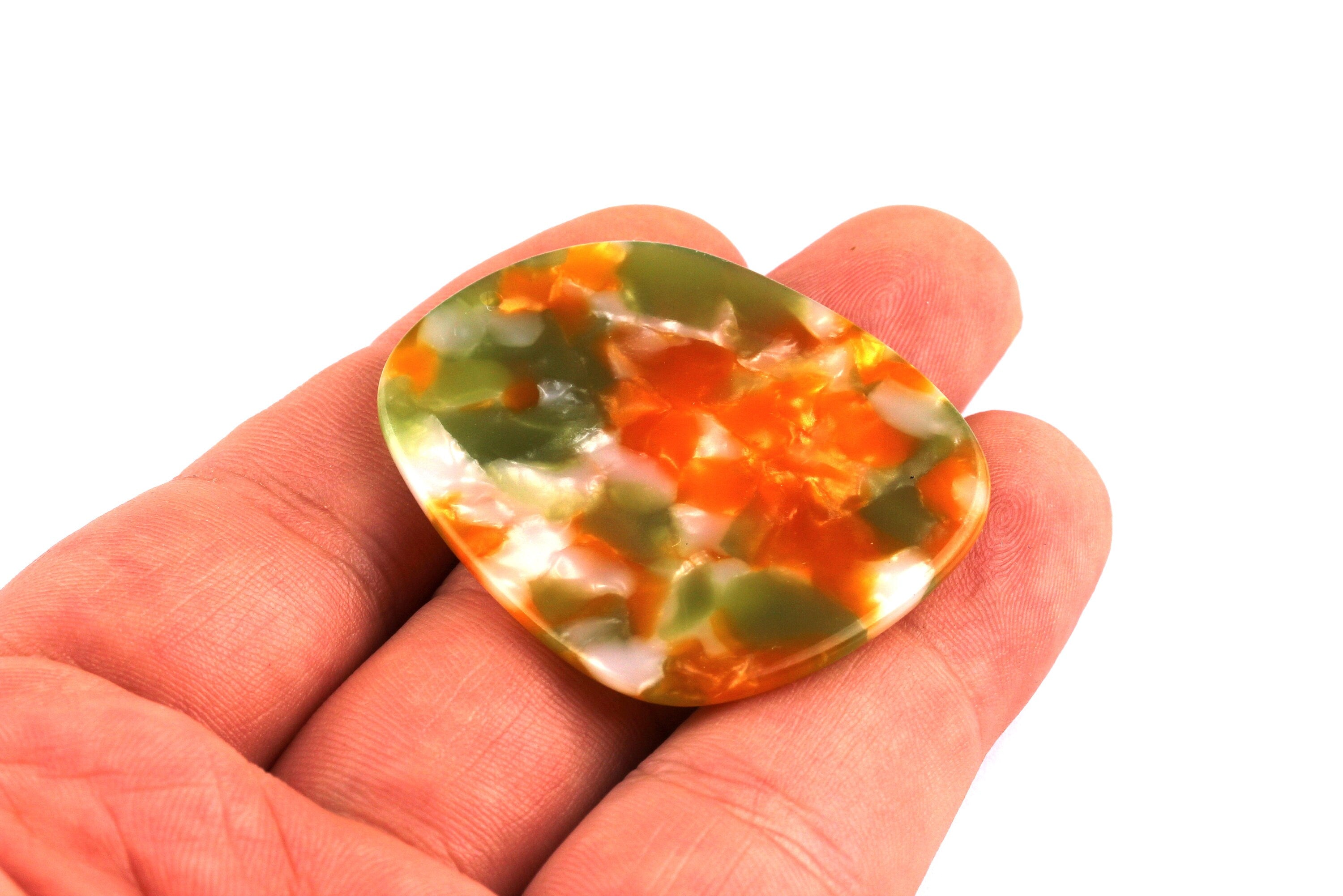 Acetate Oval Charms - Oval Earrings and Pendant - Earring Findings - Jewelry Supplies - Color Code: A89 - 41x35x2.5mm - AC1047C - DOMEDBAZAAR