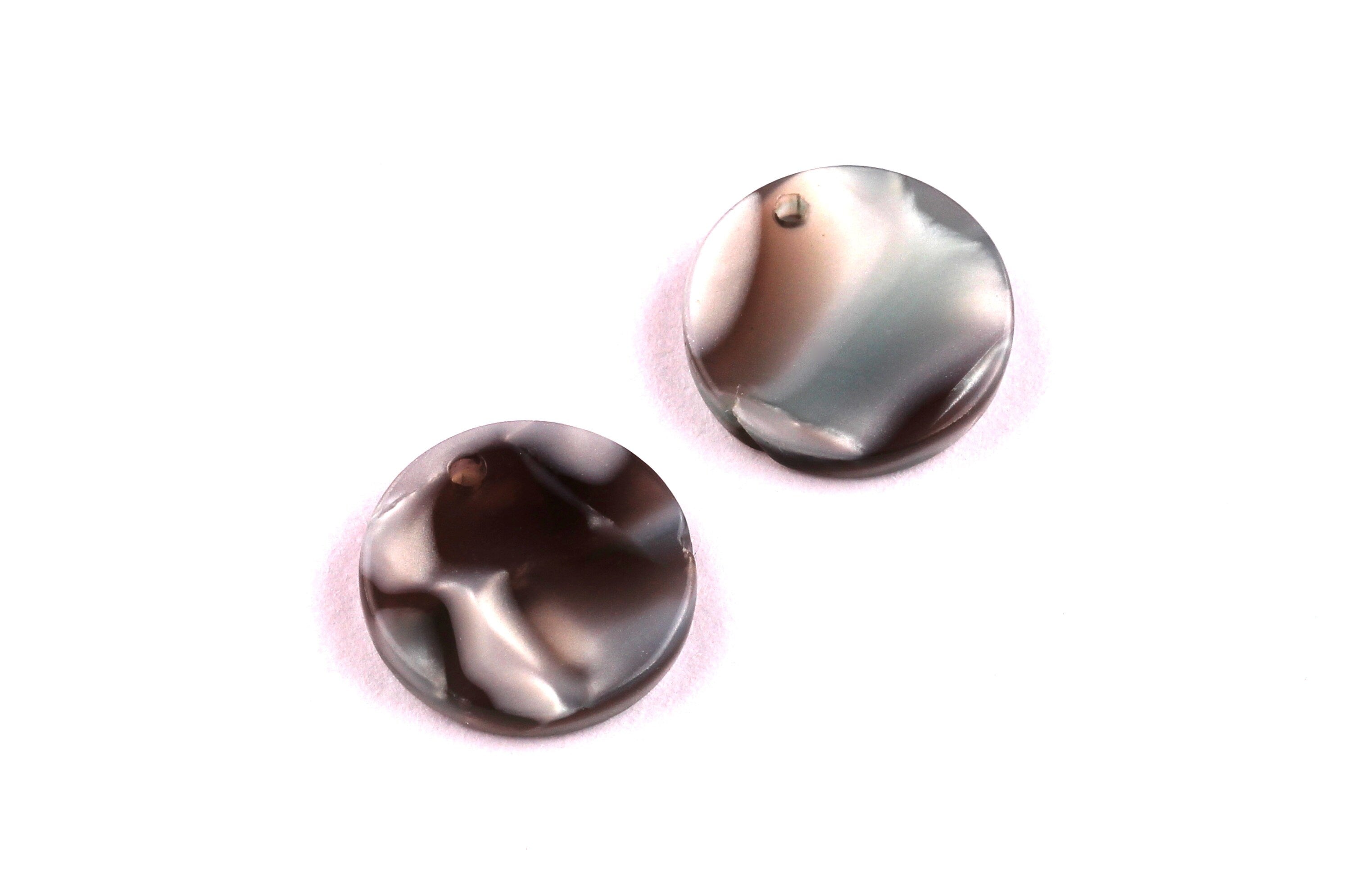 Acetate Coin & Round Charms - Coin and Round Earrings and Pendant - Earring Findings - Color Code: A22 -14.5x2.5mm - AC1064G - DOMEDBAZAAR