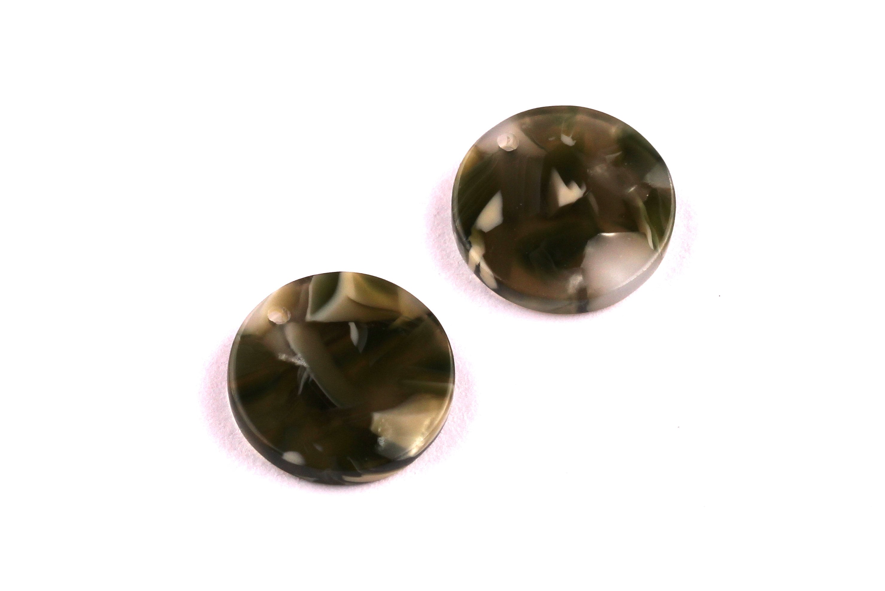 Acetate Coin & Round Charms - Coin and Round Earrings and Pendant - Earring Findings - Color Code: A86 - 14.5x2.5mm - AC1064J - DOMEDBAZAAR