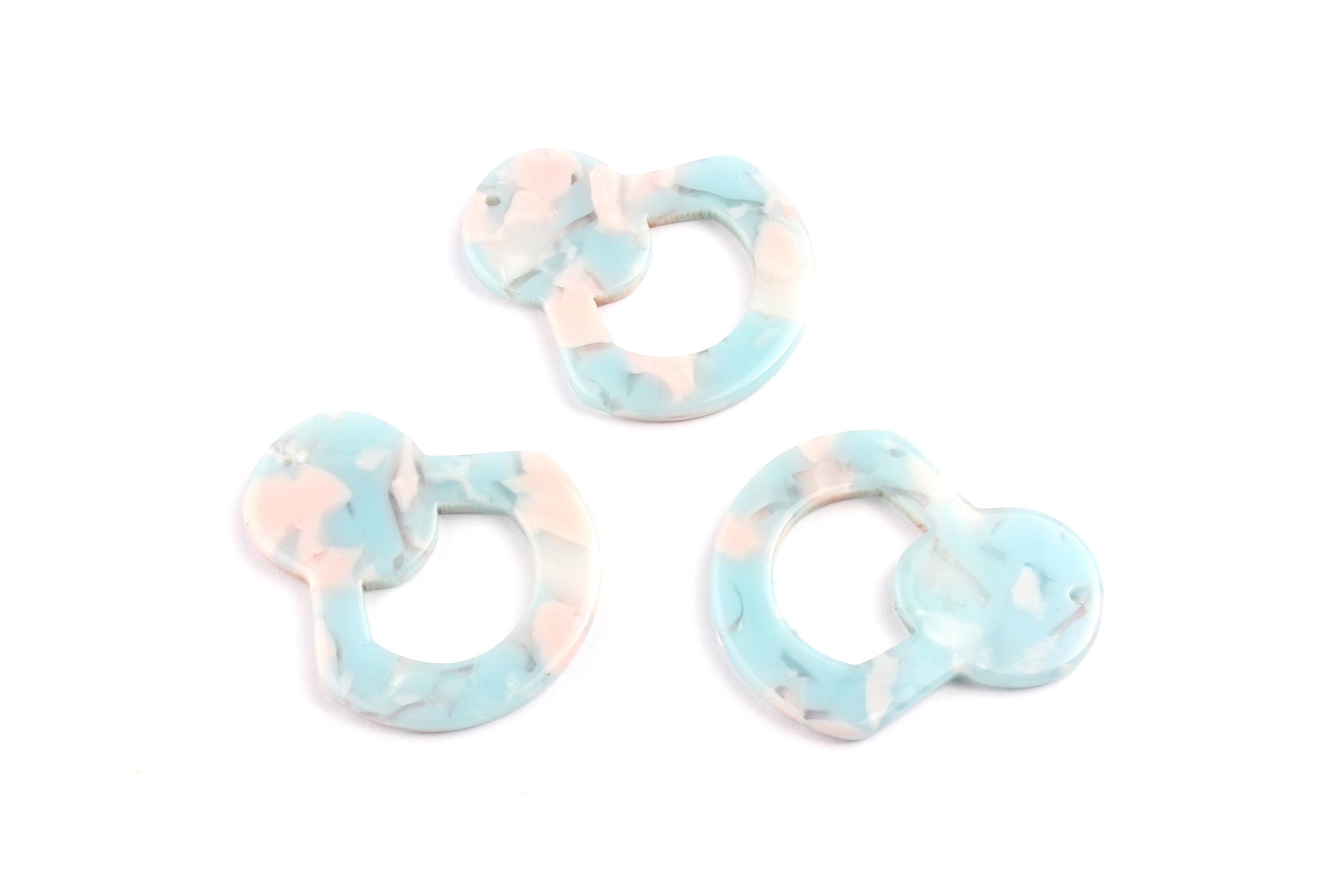 Acetate Bottle Opener Charms - Bottle Opener Earrings and Pendant - Earring Findings - Color Code: A97 - 34.4x29.4mm - AC1072B - DOMEDBAZAAR