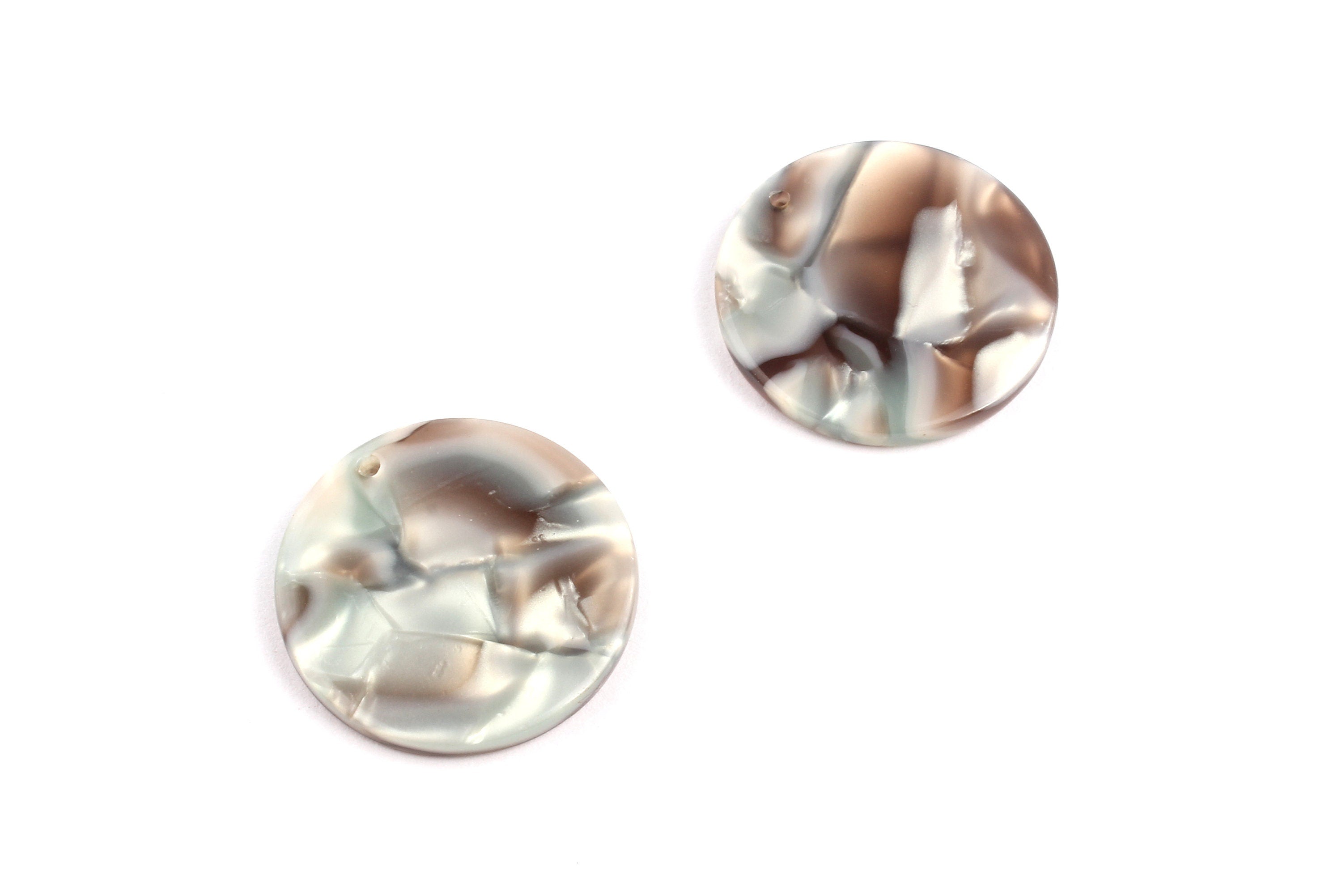 Acetate Round Charms - Coin Earrings and Pendant - Earring Findings - Jewelry Supplies - Color Code: A22 - 23.8x23.8mm - AC1076G - DOMEDBAZAAR