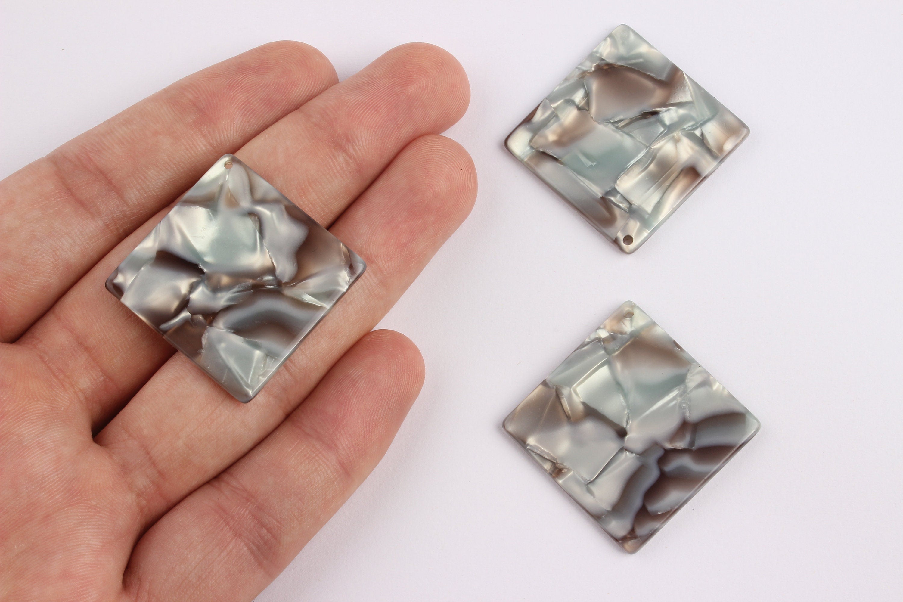 Acetate Square Charms - Square Earings and Pendant - Earring Findings - Jewelry Supplies - Color Code: A22 - 29.7x29.7mm - AC1079G - DOMEDBAZAAR