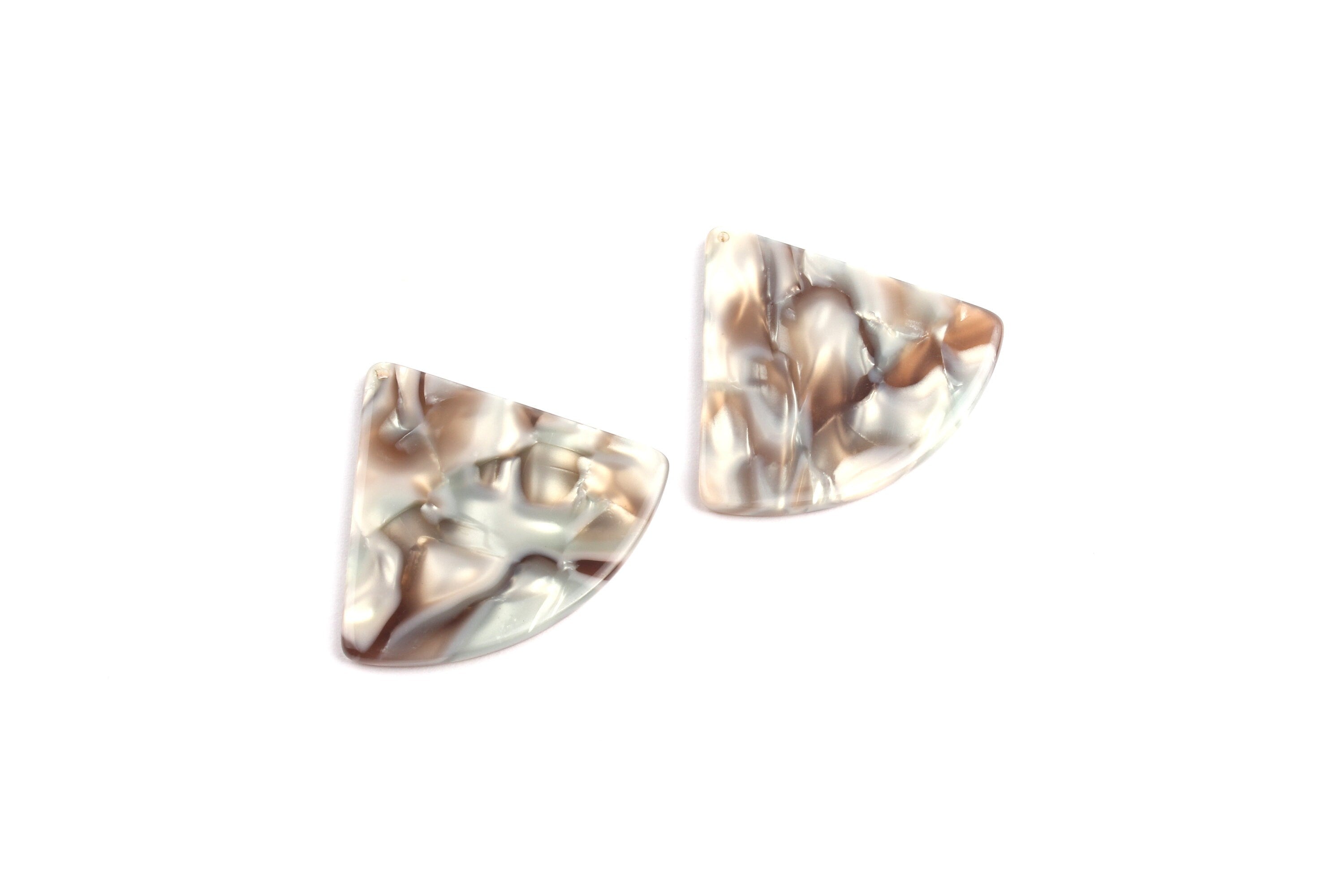Acetate Fan Charms - Pizza Slice Earrings and Pendant - Earring Findings - Jewelry Necklace - Color Code: A22 - 31.2x34.5mm - AC1081G - DOMEDBAZAAR