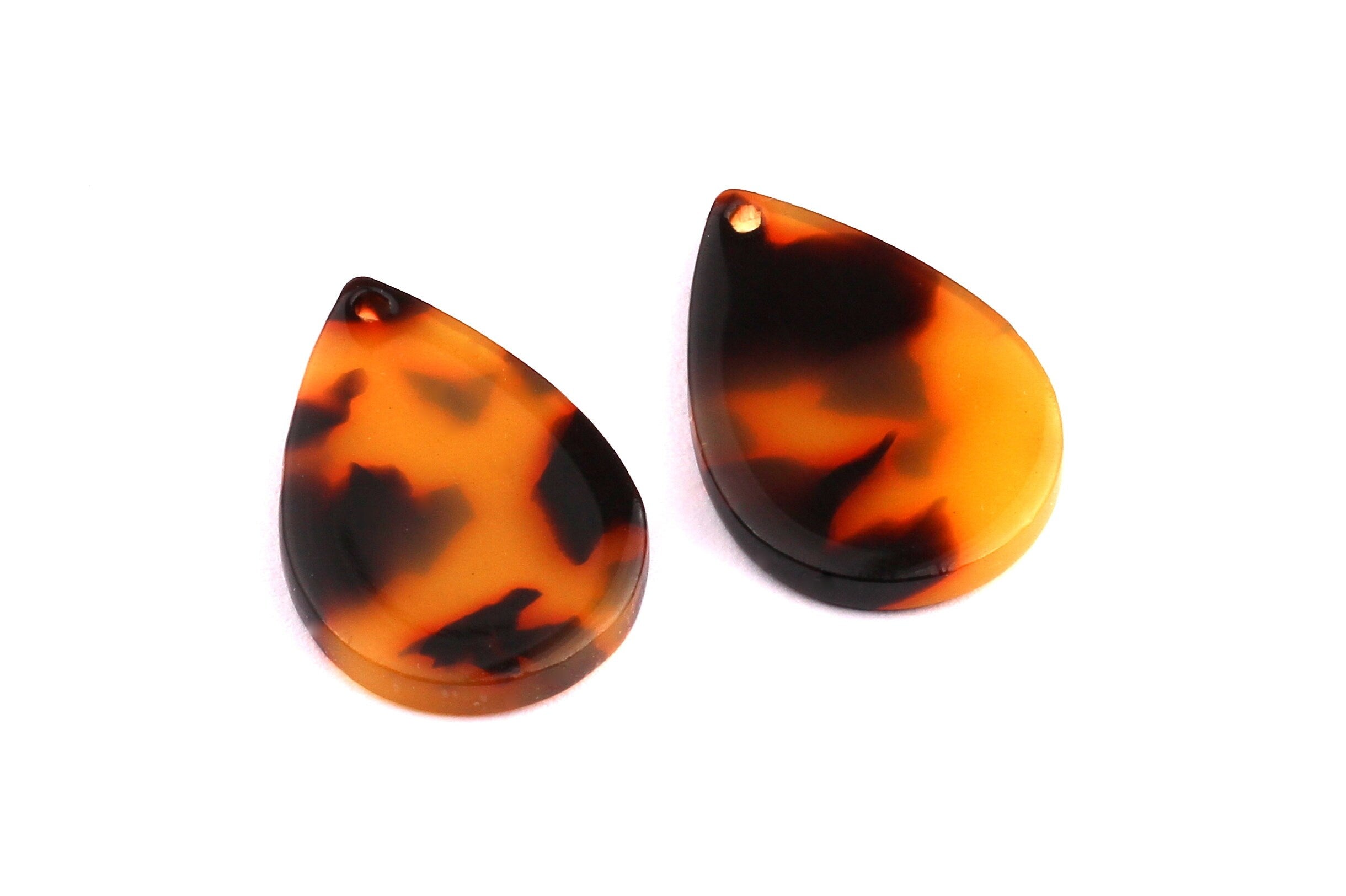 Acetate Drop Charms - Tortoise Shell Earrings - Drop Pendant - Jewelry Making Supplies - Color Code: A01 - 21x2.5 mm - AC1024F - DOMEDBAZAAR