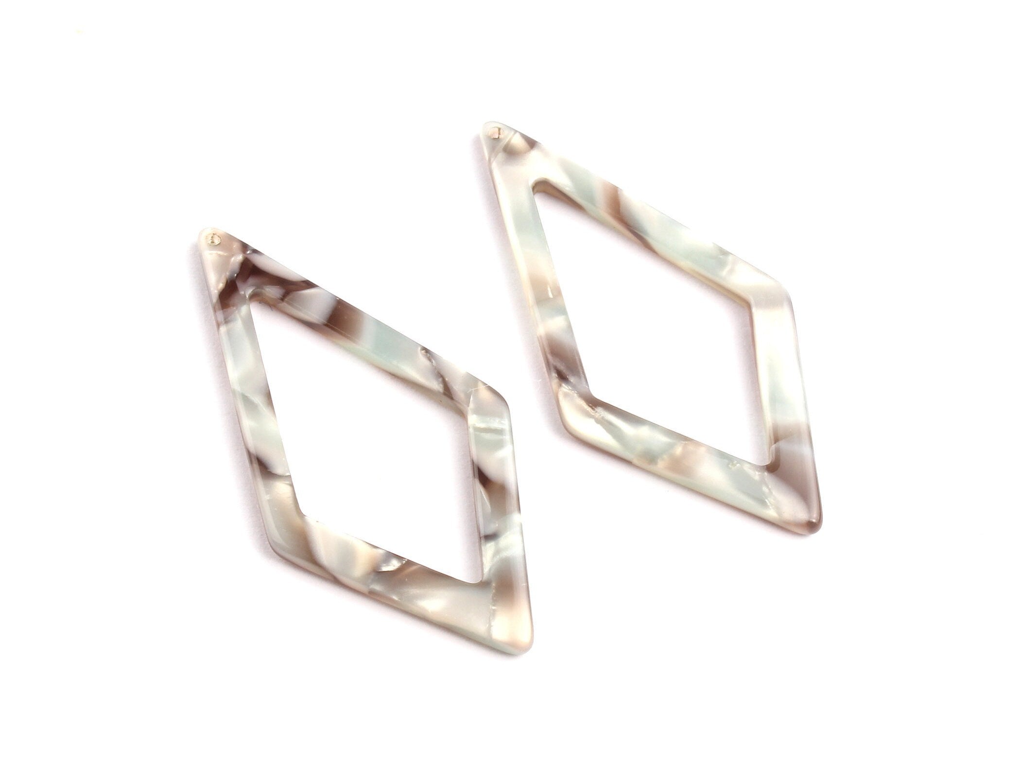 Acetate Diamond Charms - Diamond Earrings and Pendant - Earring Findings - Earring Findings - Color Code: A22 - 46x22.5mm - AC1082F - DOMEDBAZAAR