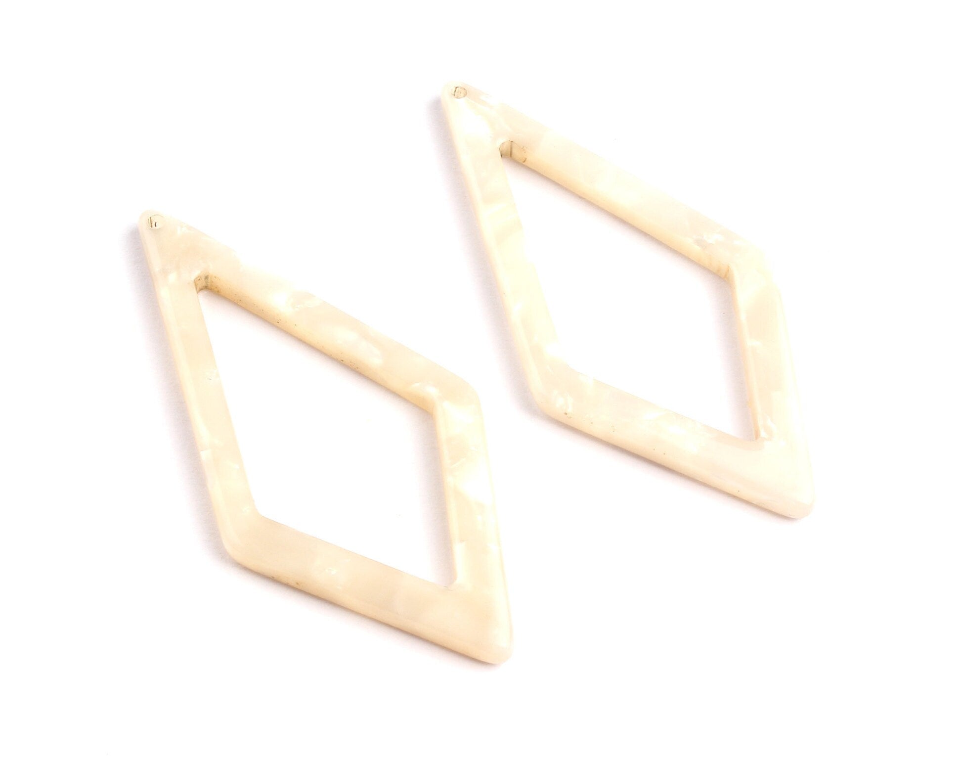 Acetate Diamond Charms - Diamond Earrings and Pendant - Earring Findings - Earring Findings - Color Code: A30 - 46x22.5mm - AC1082-A30 - DOMEDBAZAAR