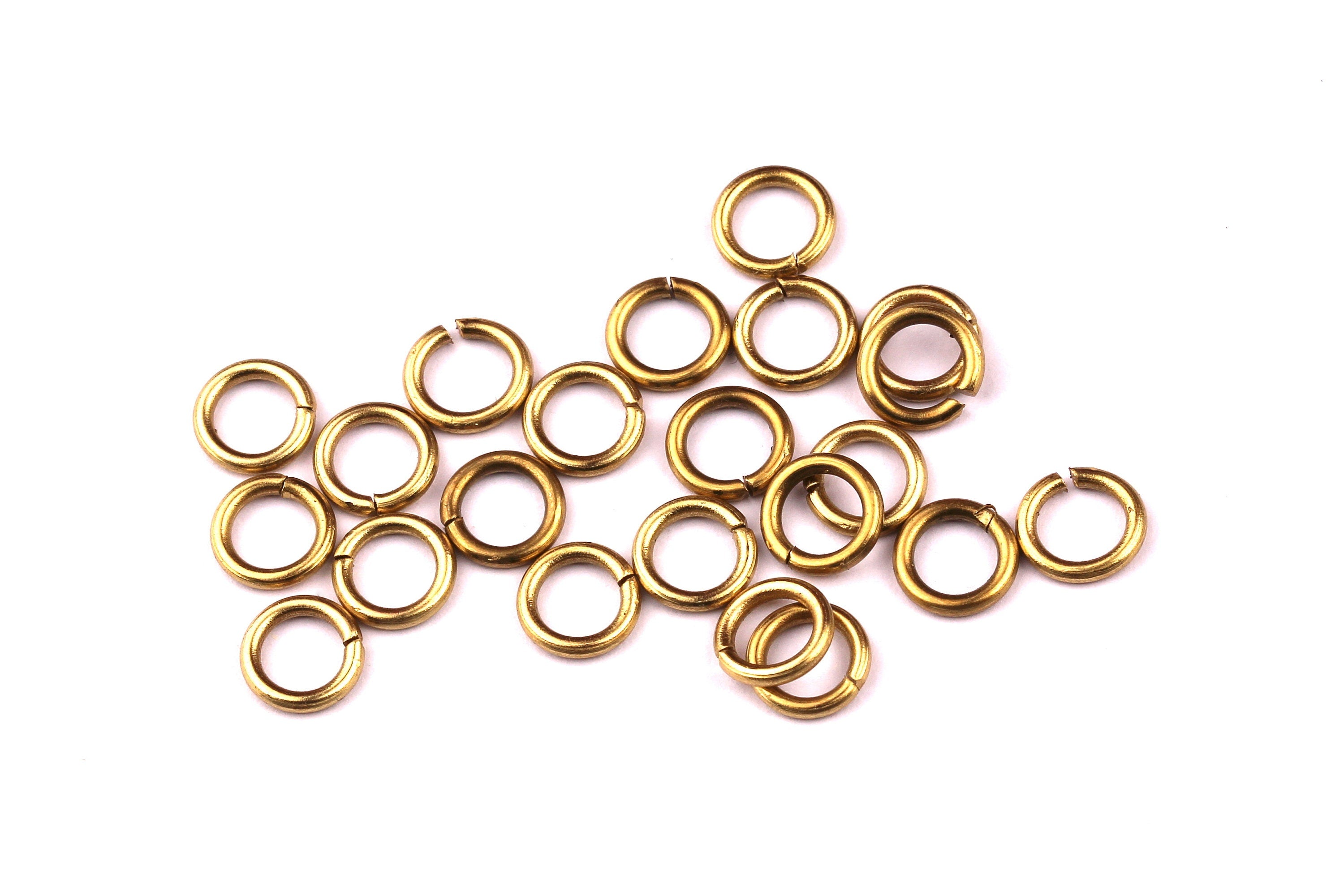 Brass Open Jump Rings - 7x1.2mm - Raw Brass - Open Jump Rings -  Raw Brass Jump Ring - Jewelry Making-  Jewelry Supplies -  PP1111 - DOMEDBAZAAR