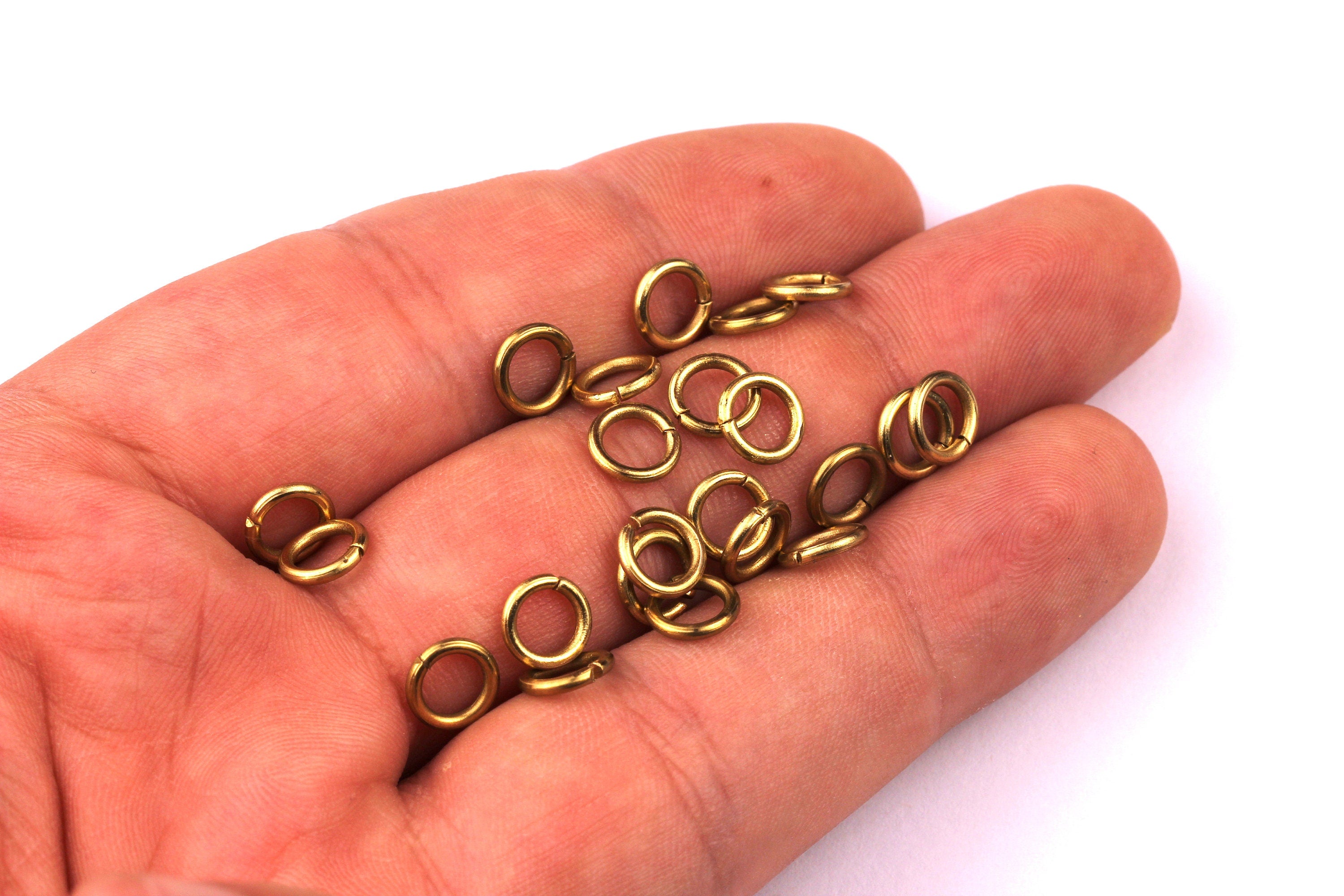 Brass Open Jump Rings - 7x1.2mm - Raw Brass - Open Jump Rings -  Raw Brass Jump Ring - Jewelry Making-  Jewelry Supplies -  PP1111 - DOMEDBAZAAR