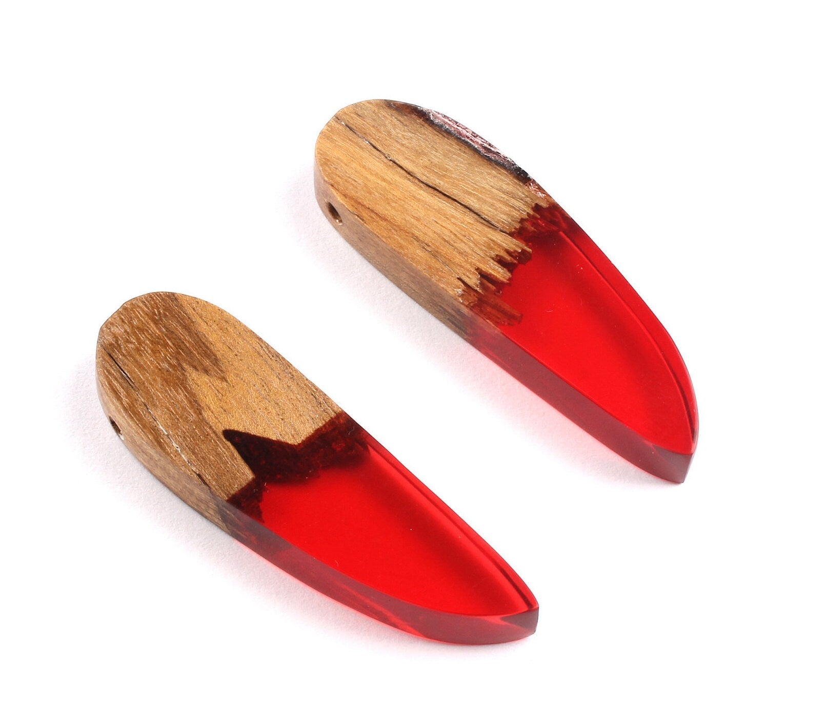 Griding Glue Oak Bark Wood Pendant - Oak Bark Griding Glue - Red Griding Glue Pendant - 51.1x15.5x7.18mm - BB1042C - DOMEDBAZAAR