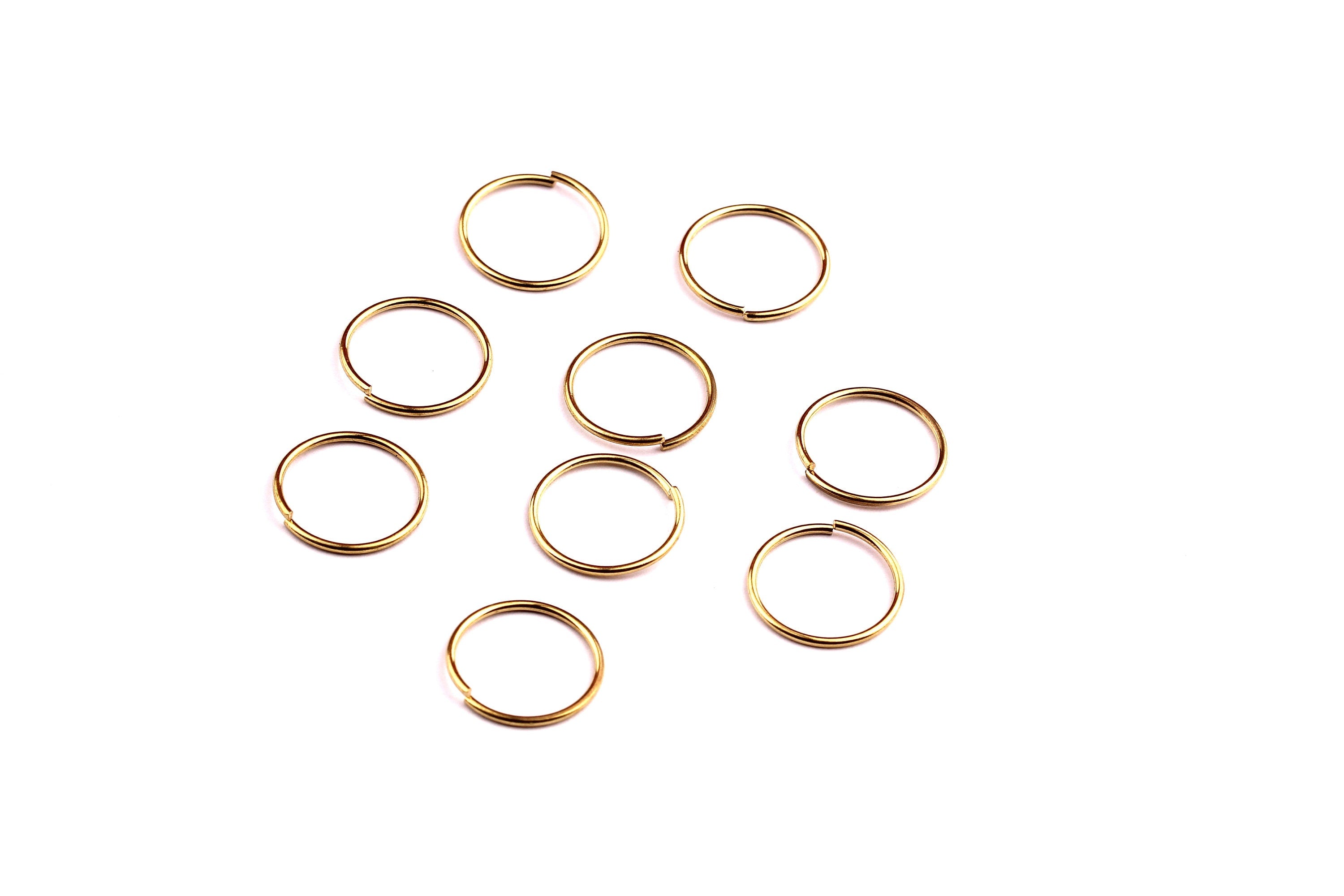 20mm Brass Open Circle Connectors - Raw Brass Open Circle Connectors - Jewelry Supplies - Making Jewelery - 20x20x1mm - PP1276 - DOMEDBAZAAR
