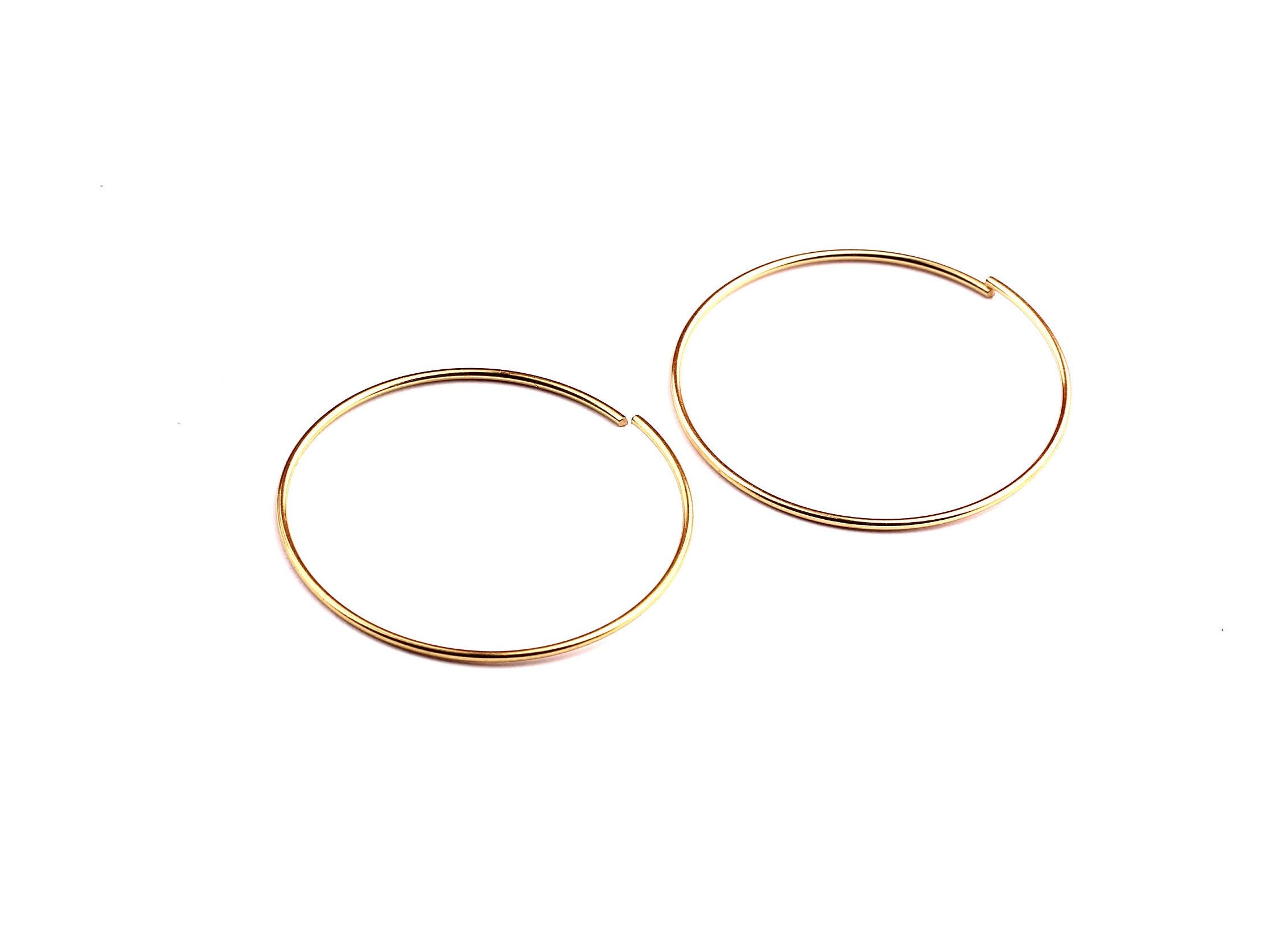 50mm Brass Open Circle Connectors - Raw Brass Open Circle Connectors - Jewelry Supplies - Making Jewelery - 50x50x1mm - PP1281 - DOMEDBAZAAR