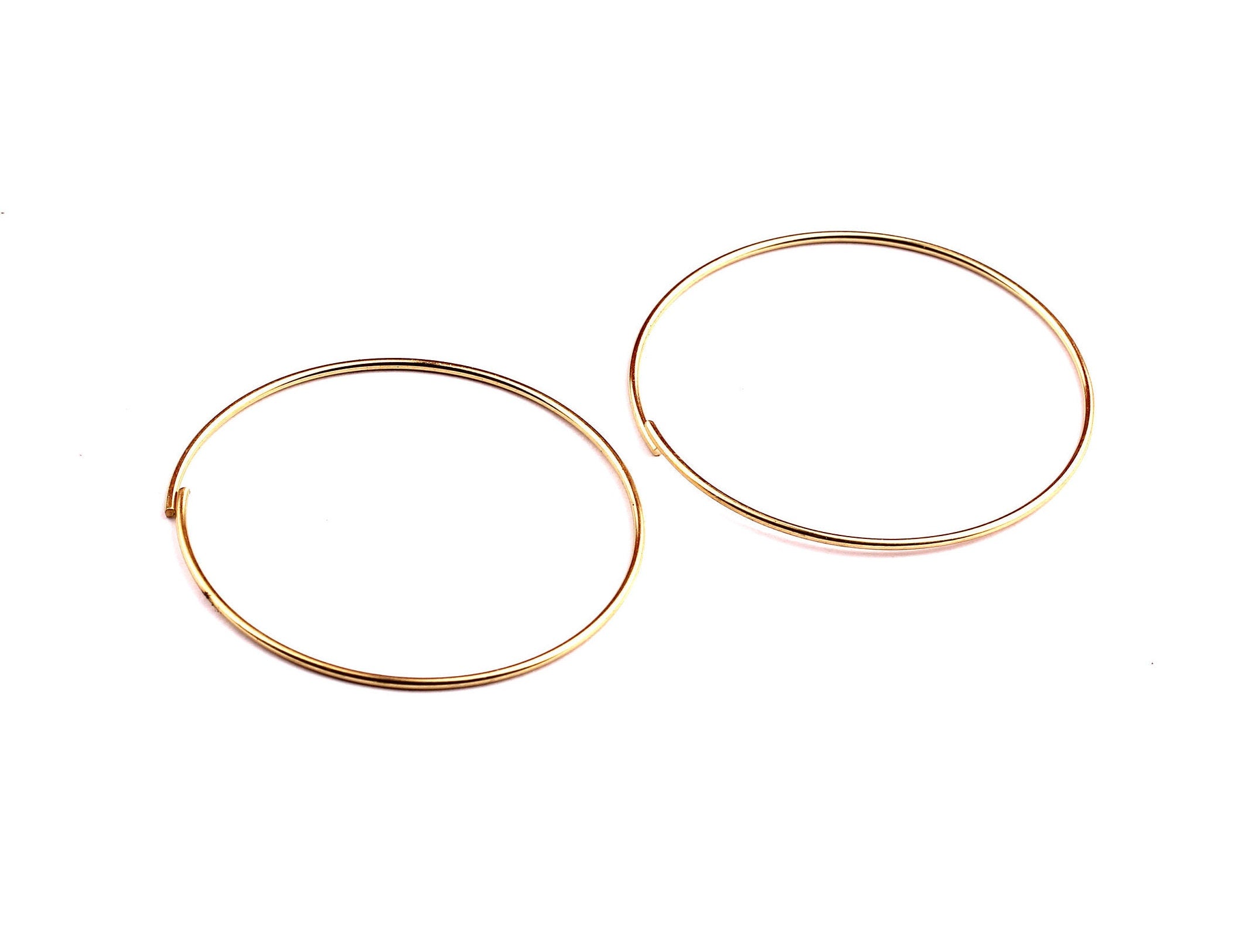 60mm Brass Open Circle Connectors - Raw Brass Open Circle Connectors - Jewelry Supplies - Making Jewelery - 60x60x1mm - PP1282 - DOMEDBAZAAR