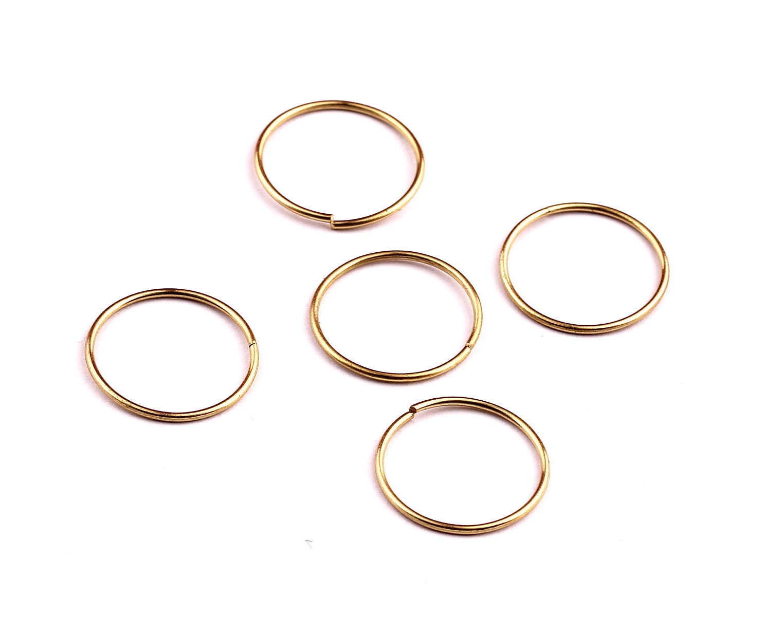20mm Brass Open Circle Connectors - Raw Brass Open Circle Connectors - Jewelry Supplies - Making Jewellery - 20x20x0.8mm - PP1284 - DOMEDBAZAAR
