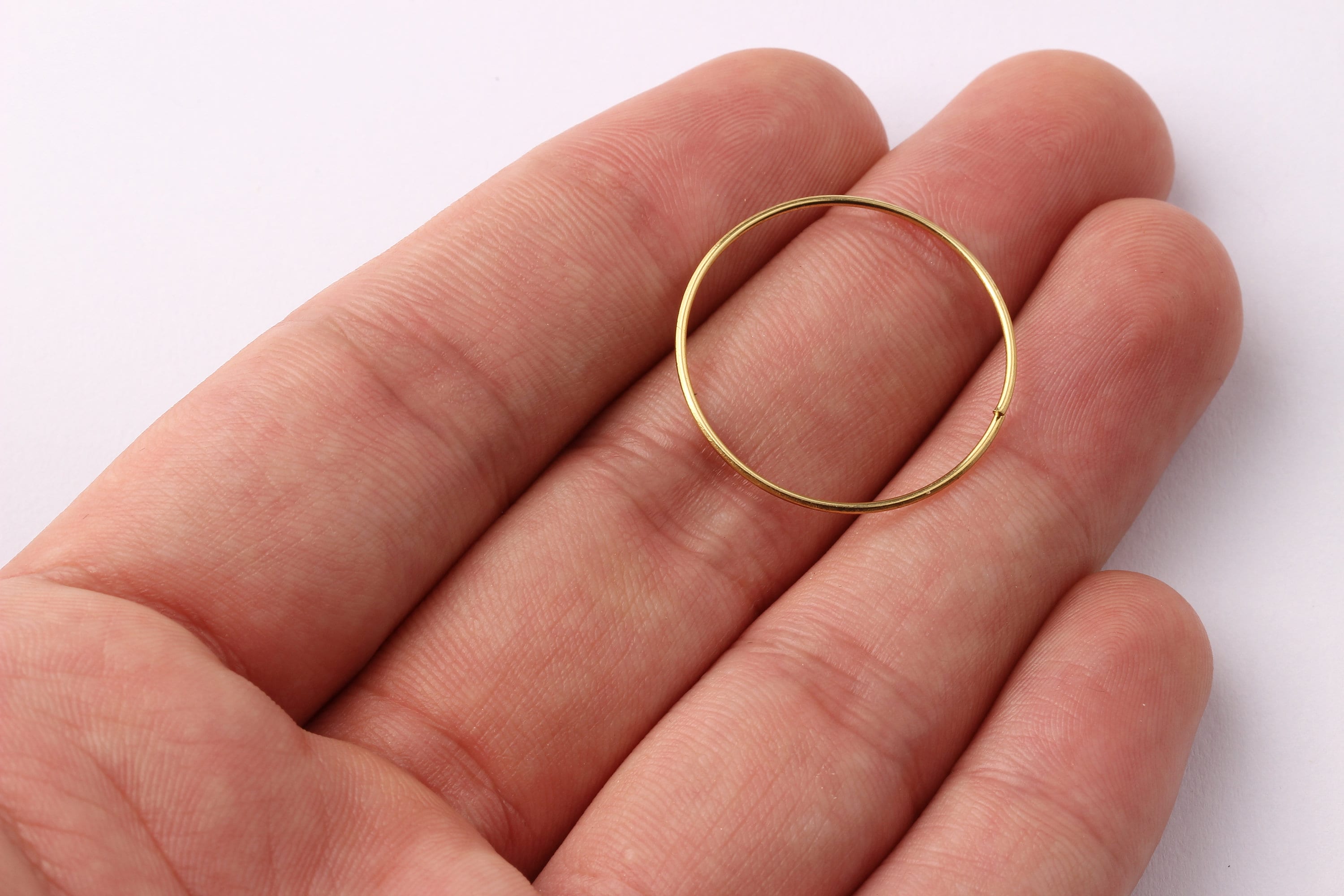 30mm Brass Open Circle Connectors - Raw Brass Open Circle Connectors - Jewelry Supplies - Making Jewelery - 30x30x0.8mm - PP1286 - DOMEDBAZAAR