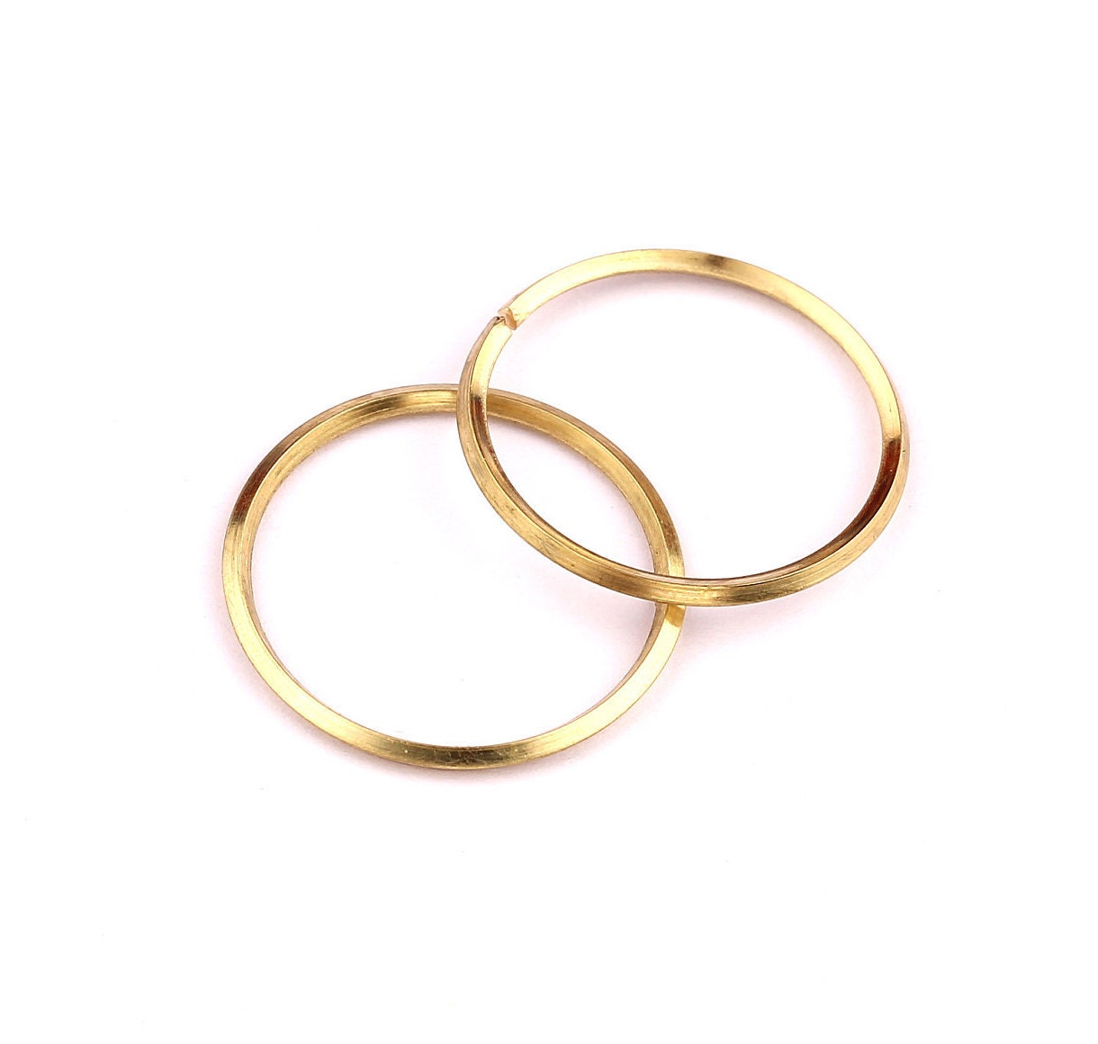 20mm Brass Open Circle Connectors - Raw Brass Open Circle Connectors - Jewelry Supplies - Making Jewelery - 20x20x1mm - PP1289 - DOMEDBAZAAR