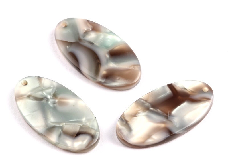 Acetate Oval Charms - Oval Earrings and Pendant - Earring Findings - Jewelry Supplies - Color Code: A22 - 26x13.7x2.53mm  - AC1077F - DOMEDBAZAAR