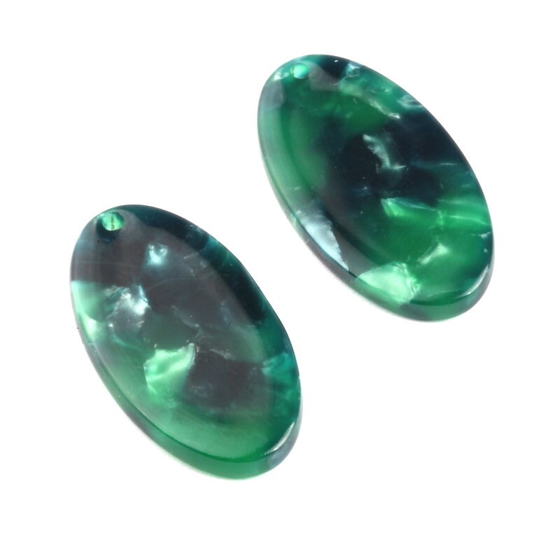 Acetate Oval Charms - Oval Earrings and Pendant - Earring Findings - Jewelry Supplies - Color Code: A13 - 26x13.7x2.53mm  - AC1077G - DOMEDBAZAAR