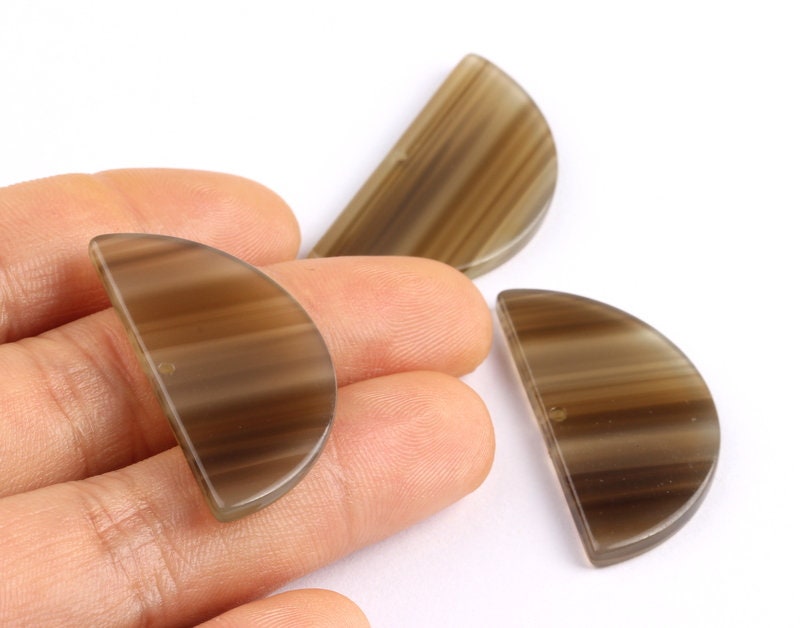 Acetate Semicircle Charms - Semicircle Pendant -  Earring Findings - Jewelry Supplies - Color Code: A88 - 33.5x16.5x2.6mm - AC1006GL - DOMEDBAZAAR