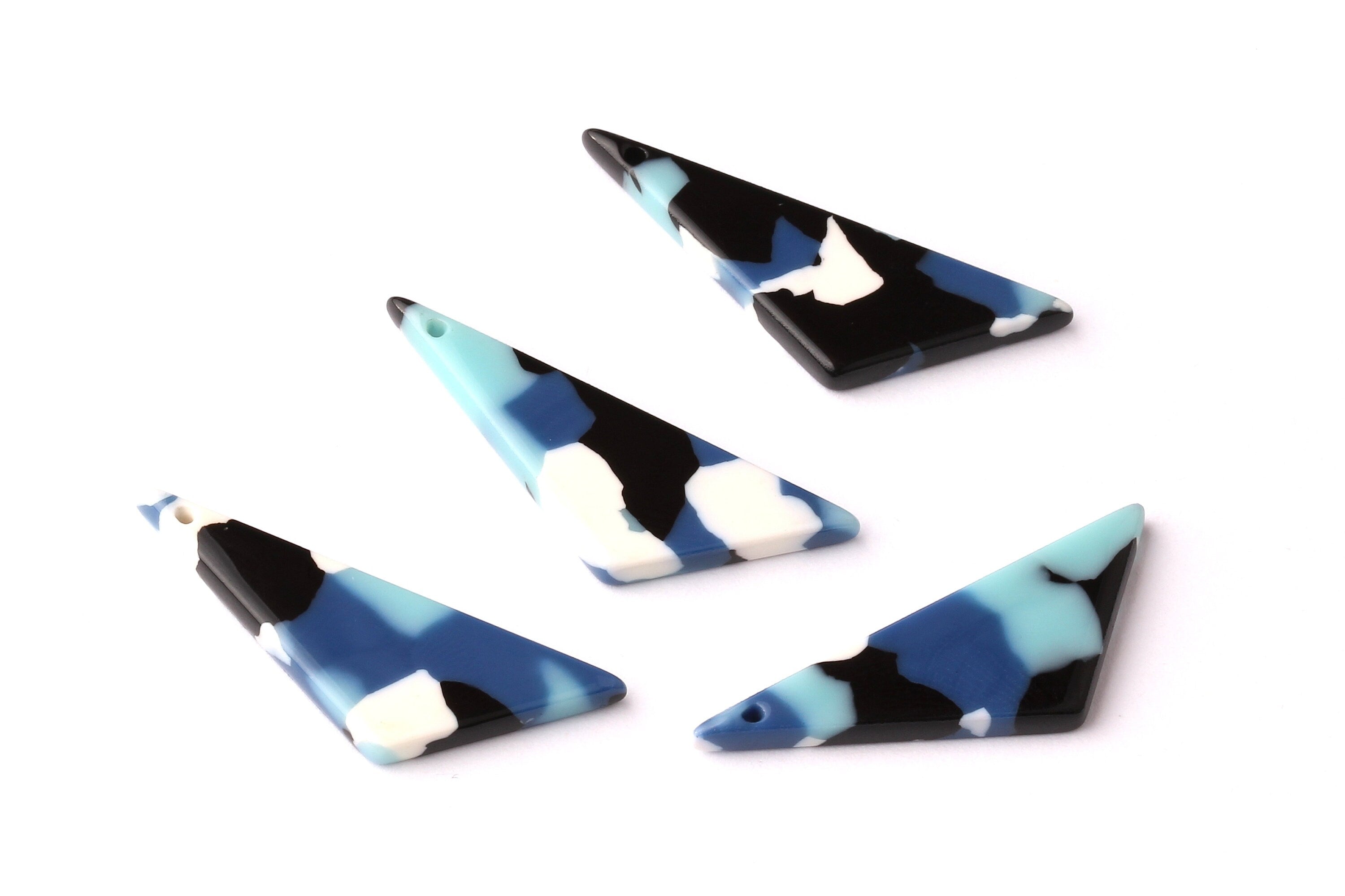 Acetate Triangle Charms - Triangle Earrings and Pendant - Earring Findings - Jewelry Supplies - Color Code: A16 - 32x11x2.5mm - AC1027M - DOMEDBAZAAR