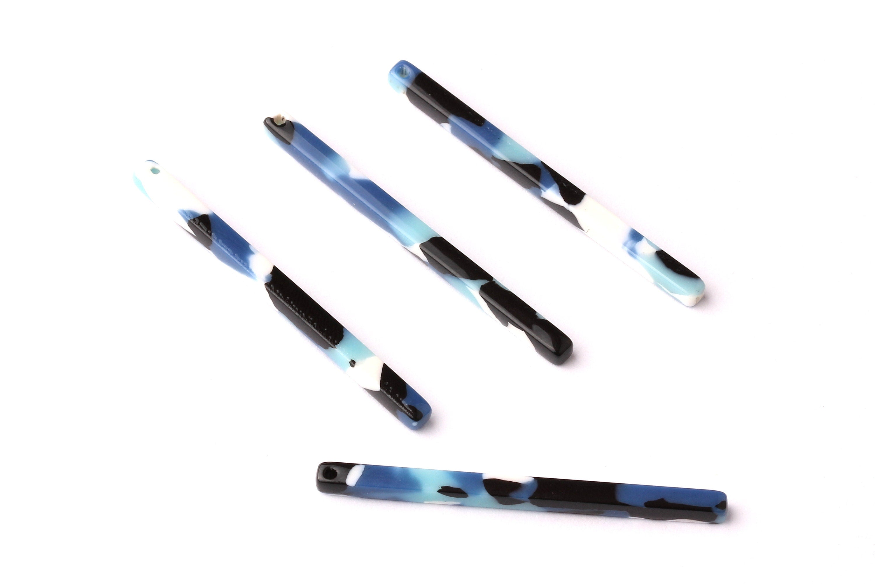 Acetate Stick Charms - Stick Earrings and Pendant - Earring Findings - Jewelry Supplies - Color Code: A16 - 39x2.65x2.85mm - AC1041F - DOMEDBAZAAR
