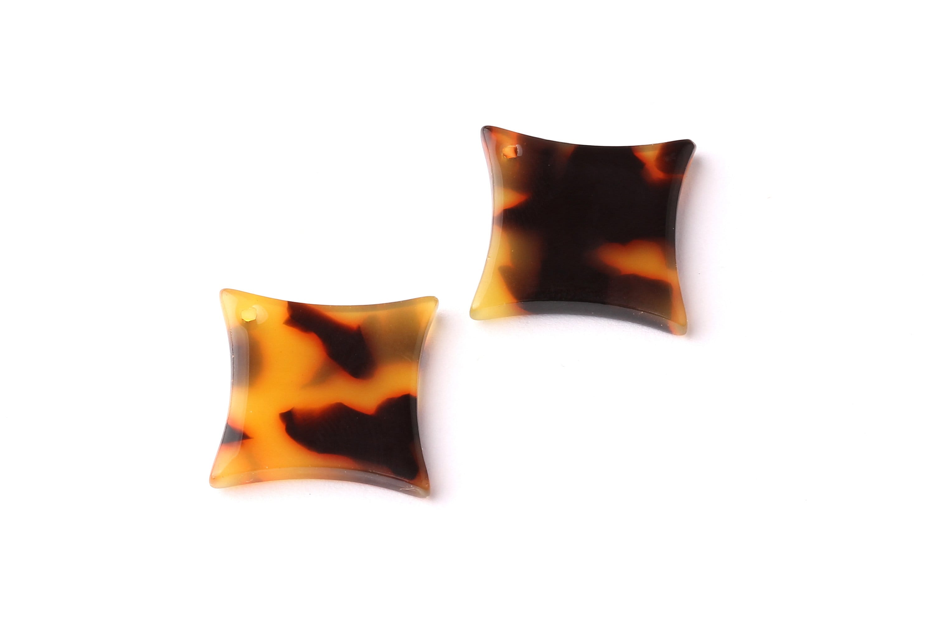 Acetate Compass Points Charms - Tortoise Shell Earrings - Compass Points Pendant - Jewelry Supplies - Color Code: A01 - 23x2.6mm - AC1069A - DOMEDBAZAAR