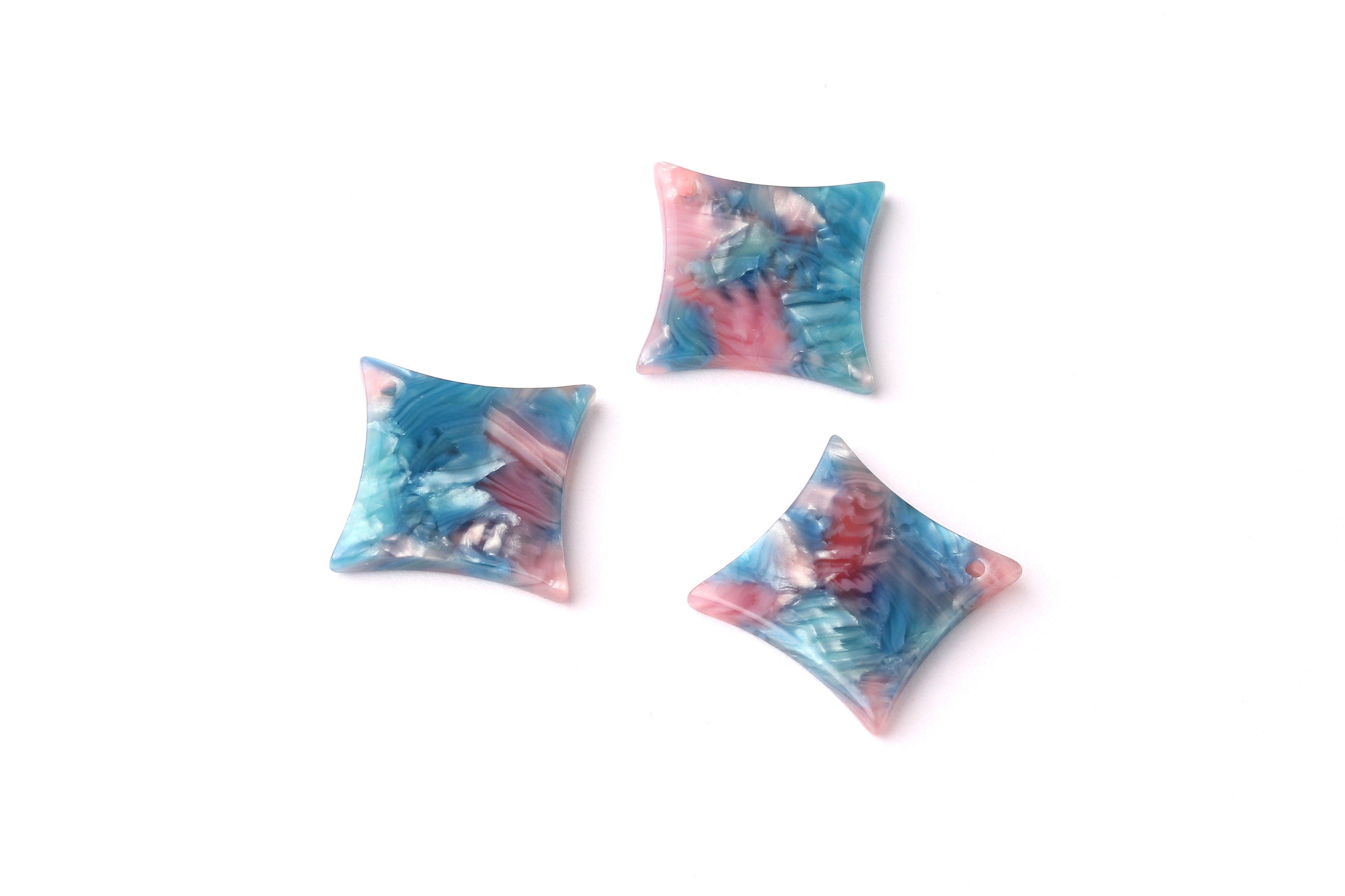 Acetate Compass Points Charms - Compass Points Earrings and Pendant - Earring Findings - Color Code: A94 - 23x2.6mm - AC1069G - DOMEDBAZAAR