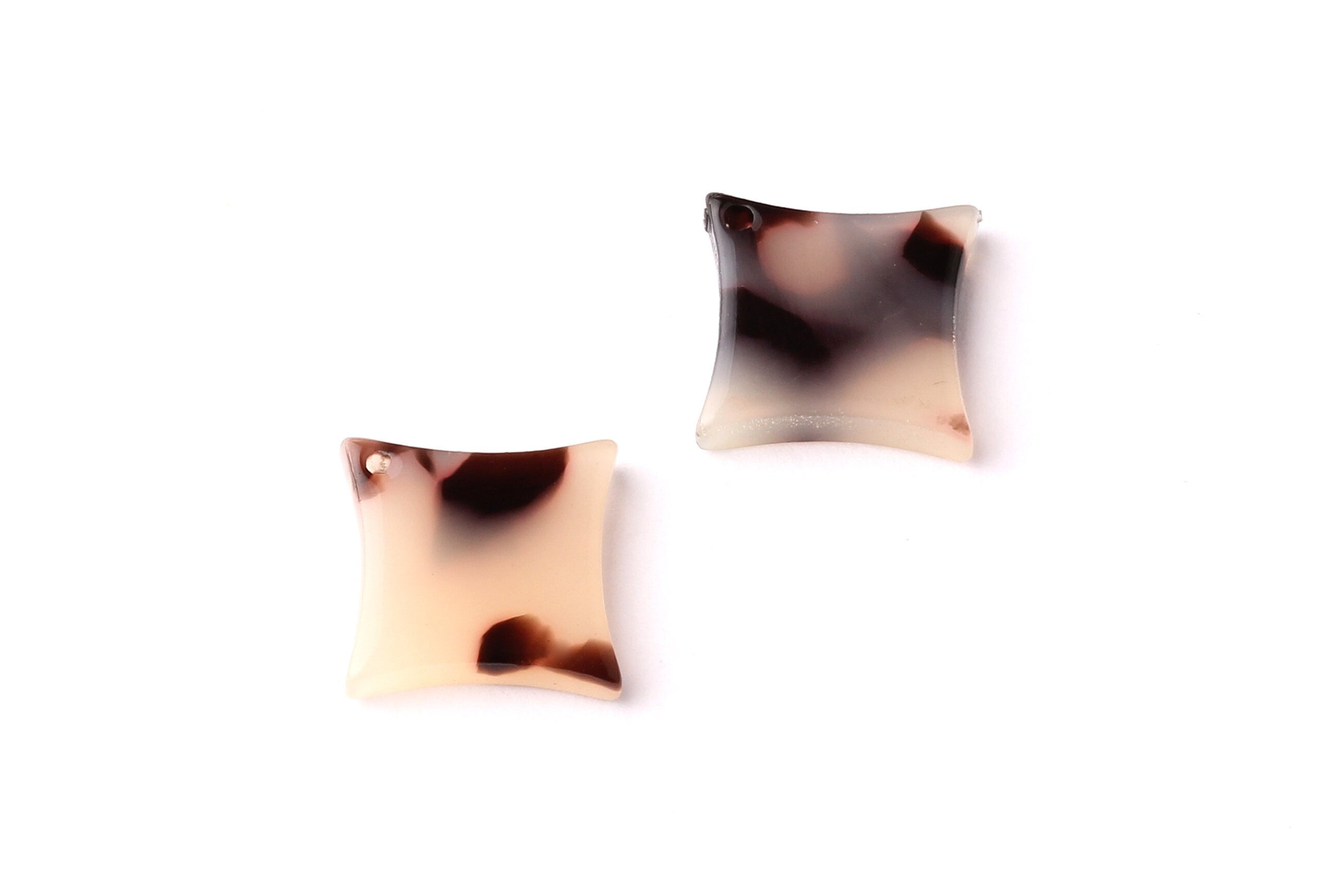 Acetate Compass Points Charms - Blonde Tortoise Shell Earrings - Compass Points Earrings and Pendant - Color Code: A07 - 16x2.6mm - AC1068B - DOMEDBAZAAR