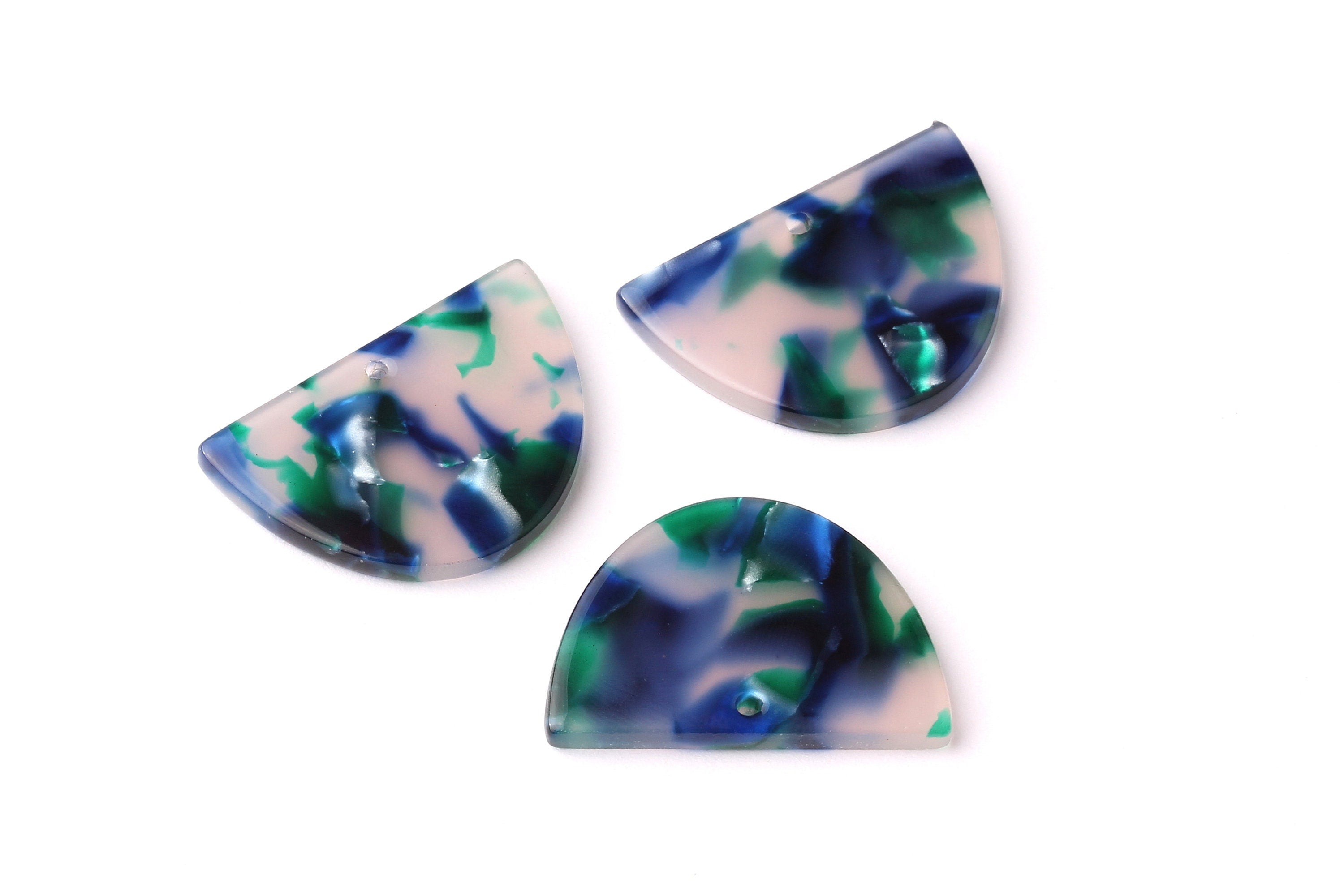 Acetate D Charms -D Earrings and Pendant - Earring Findings - Jewelry Supplies - Color Code: A18 - 17x25x2.5mm - AC1058F - DOMEDBAZAAR