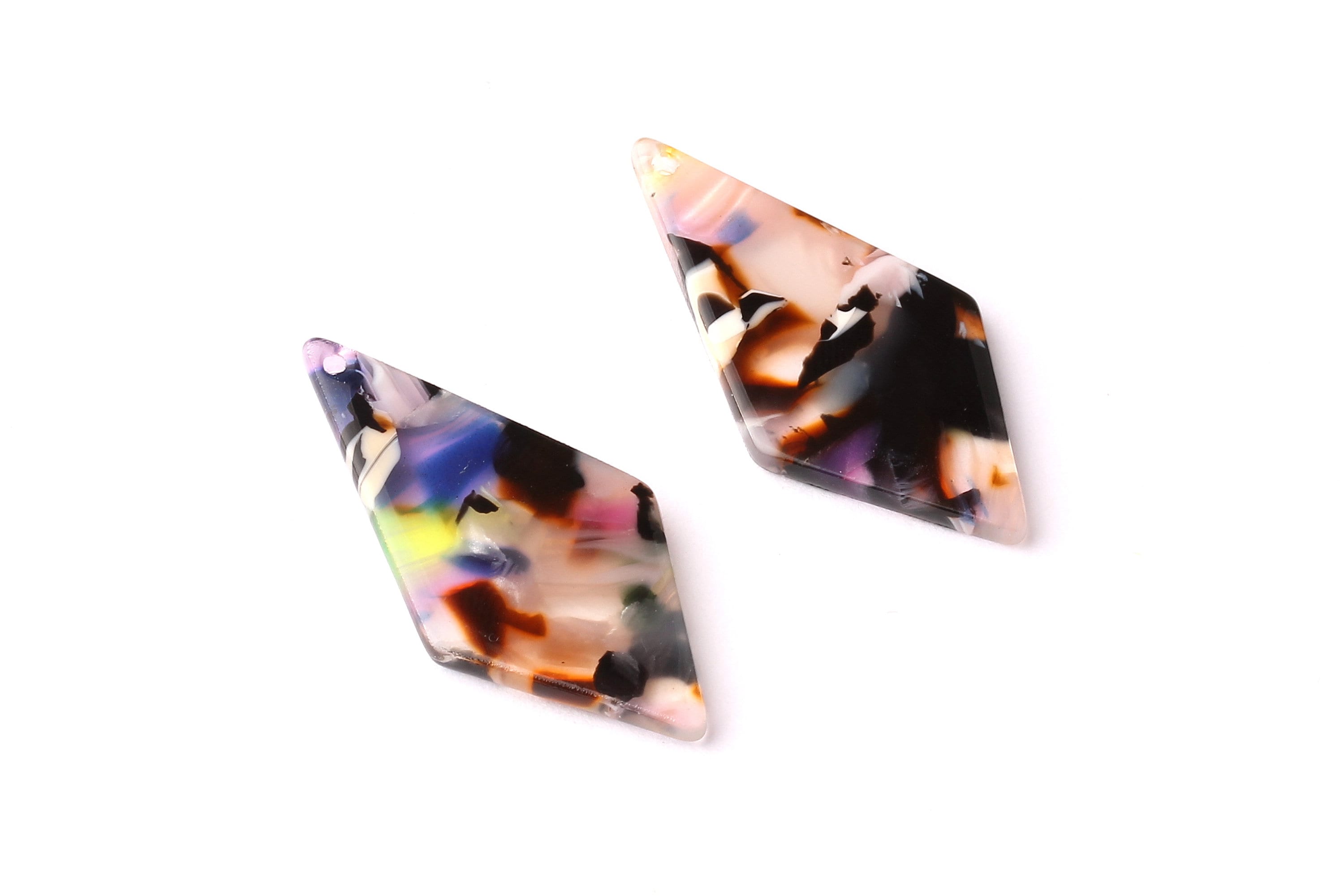Acetate Diamond Charms - Diamond Earrings and Pendant - Earring Findings - Color Code: A61 - 31x15x2.6mm - AC1067D - DOMEDBAZAAR
