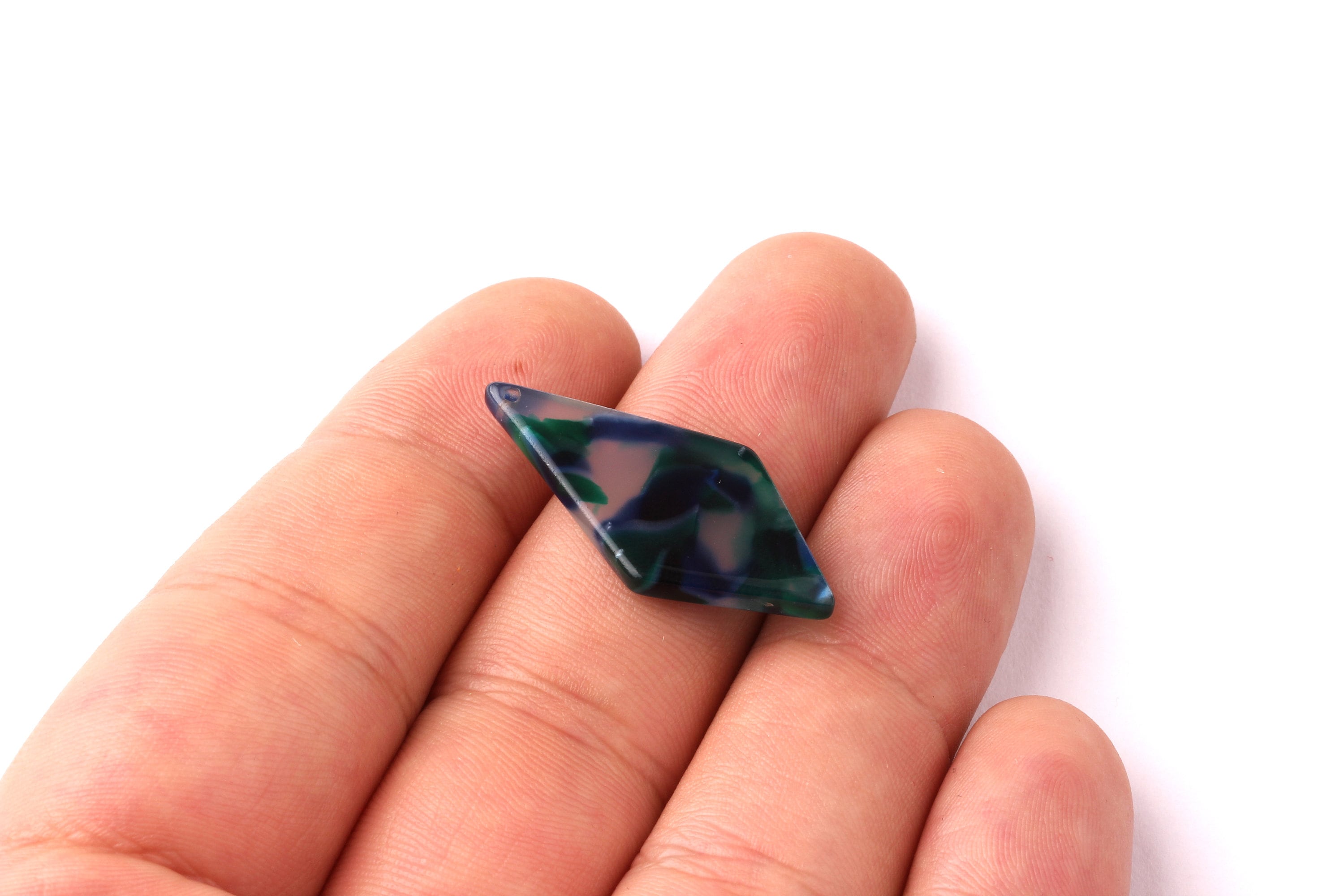 Acetate Diamond Charms - Diamond Earrings and Pendant - Earring Findings - Color Code: A18 - 31x15x2.6mm - AC1067F - DOMEDBAZAAR