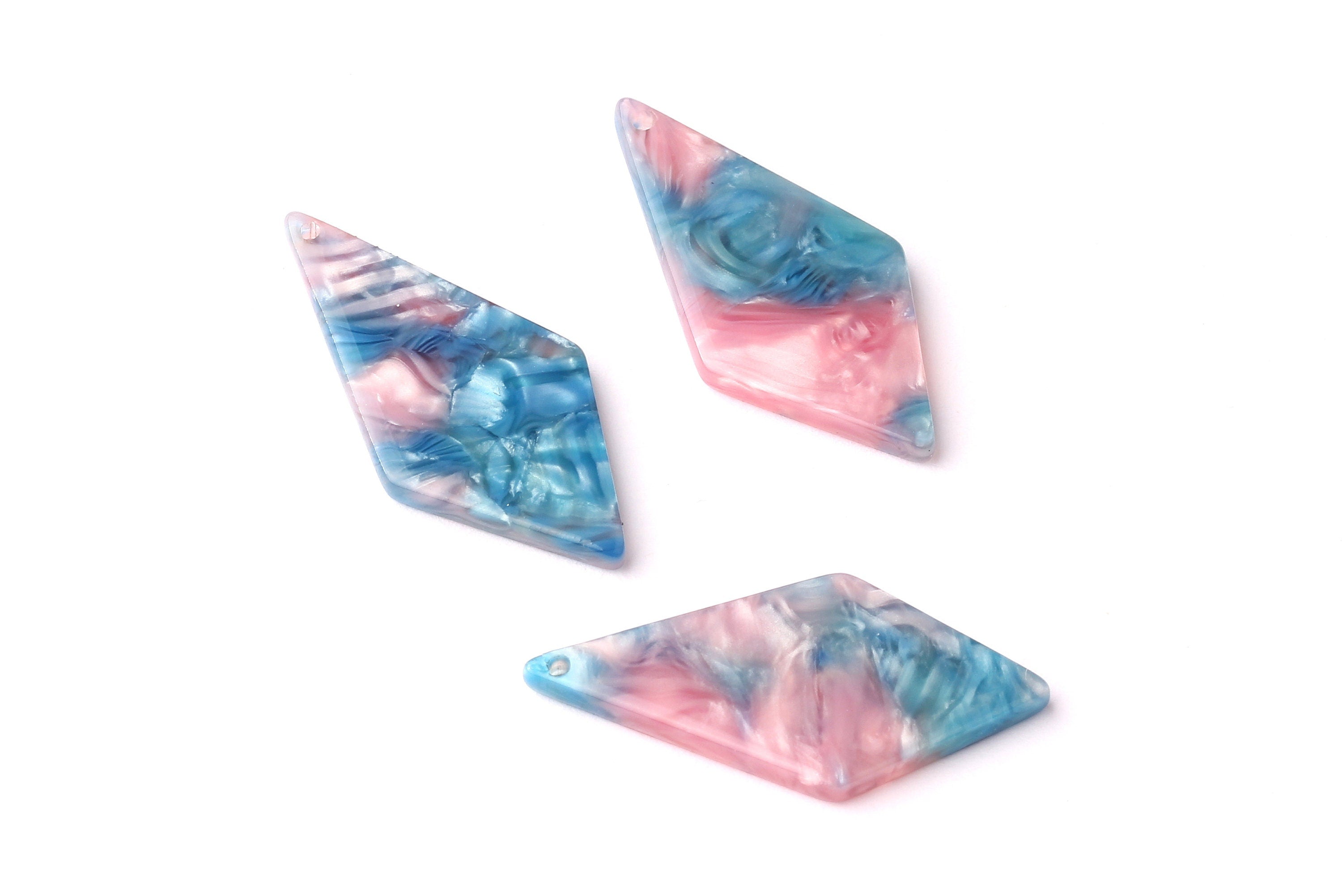 Acetate Diamond Charms - Diamond Earrings and Pendant - Earring Findings - Color Code: A94 - 31x15x2.6mm - AC1067G - DOMEDBAZAAR