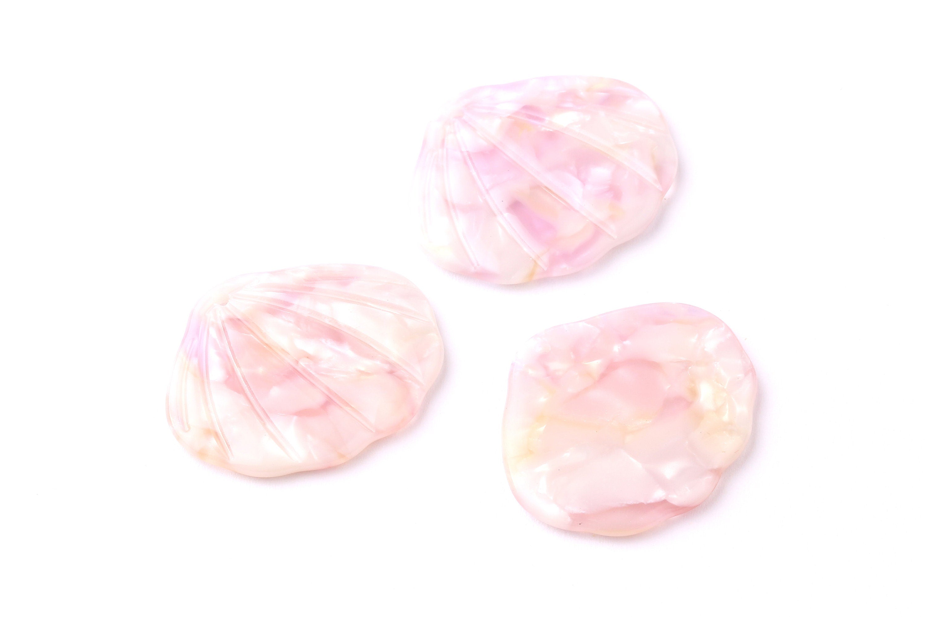 Acetate Shell Charms - Shell Earrings and Pendant - Earring Findings - Jewelry Supplies - 25x29x2.25mm - AC1051D - DOMEDBAZAAR