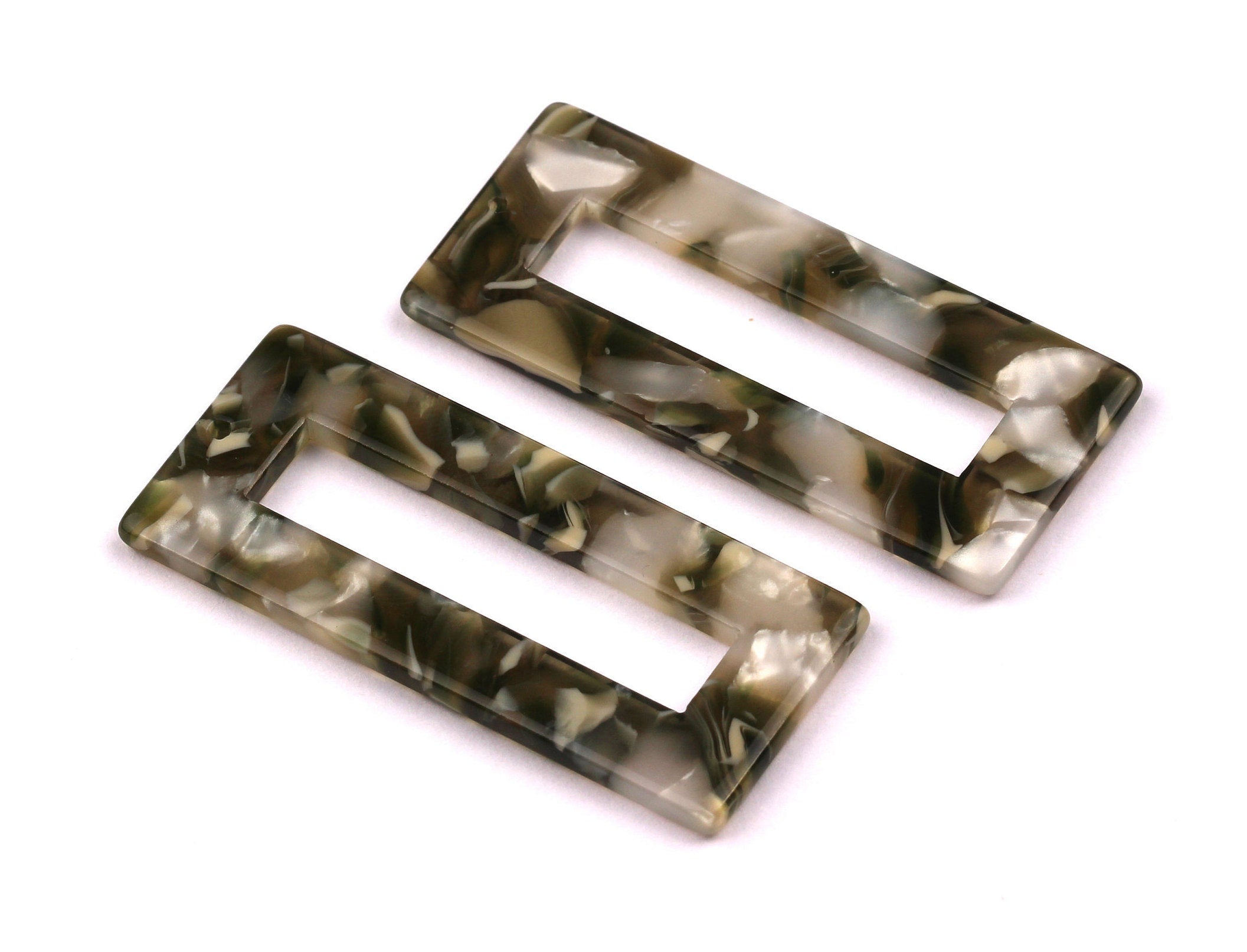 Acetate Rectangle Charms - Rectangle Pendant - Earring Findings - Jewelry Supplies - Color Code: A86 - 48x20mm - AC1025F - DOMEDBAZAAR