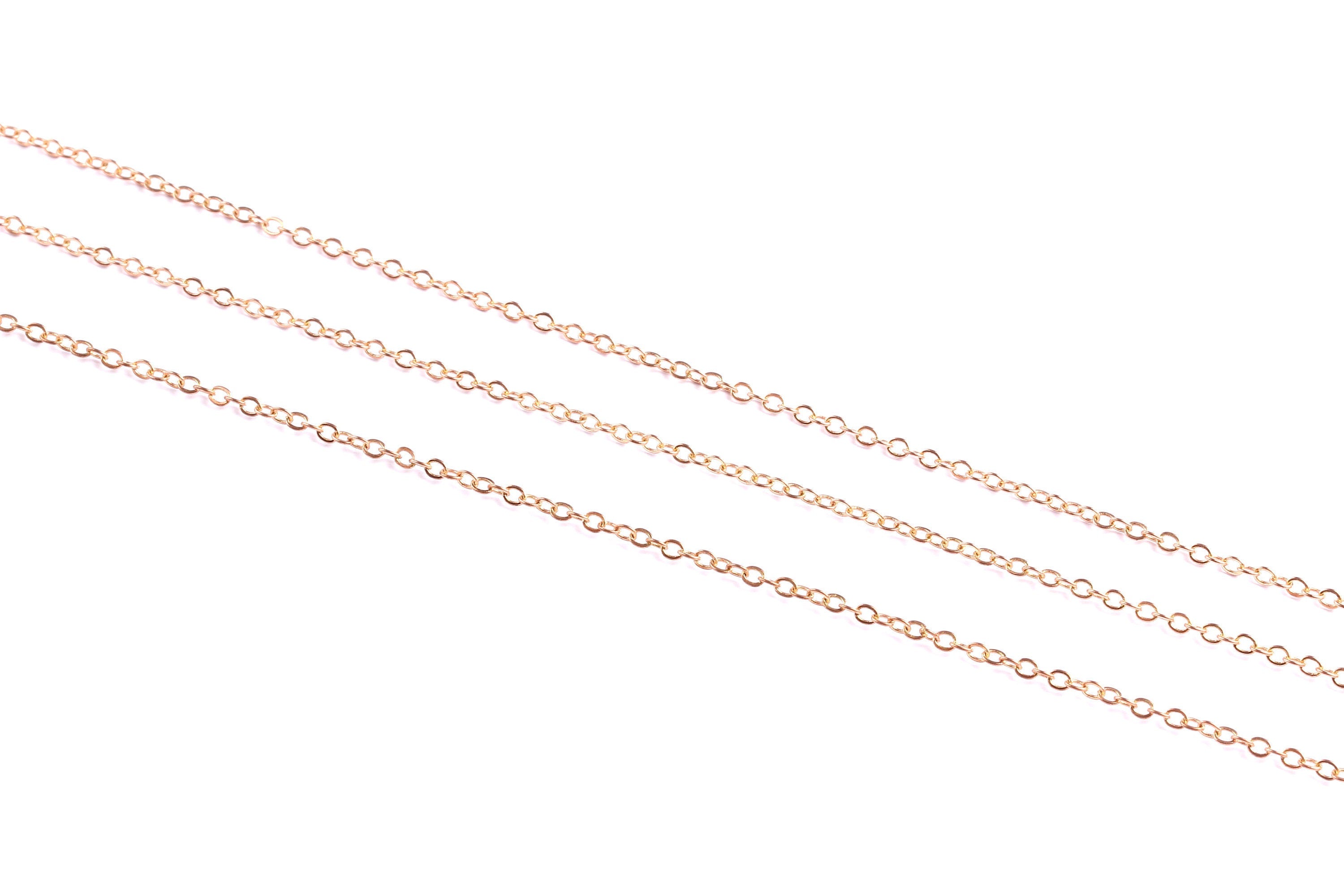 Flat Soldered Cable Chain - Iron Chain - Soldered Link Chain - 0.09&quot; x 0.07&quot; x 0.01&quot; - for Necklace  Jewellery Making - CC1041i - DOMEDBAZAAR