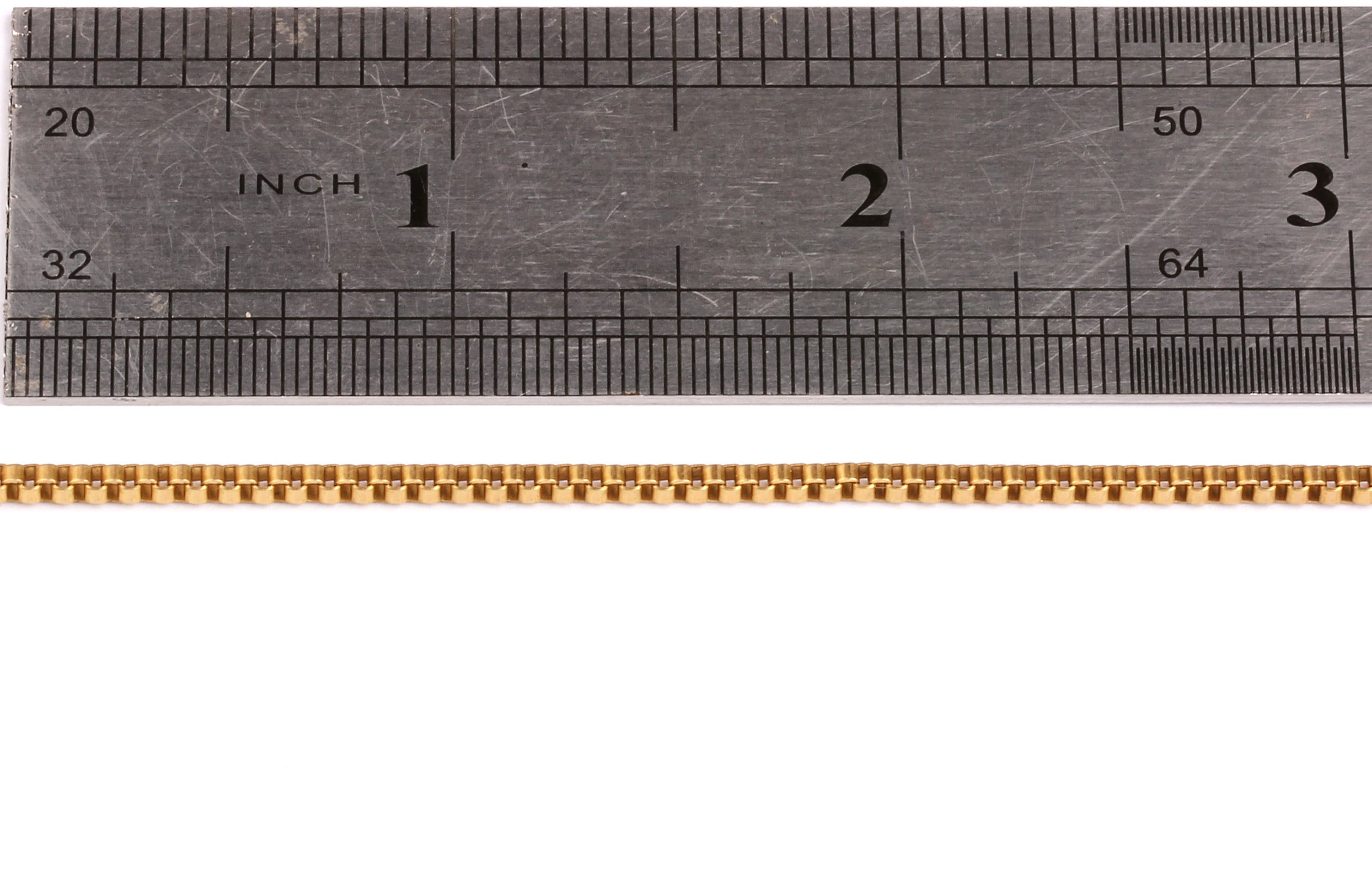 Cube Box Chain - Link Square Chain - Raw Brass Chain - Unsoldered Cube Box Chain - 0.075&quot; - for Necklace Bracelet Jewellery Making -CC1029 - DOMEDBAZAAR