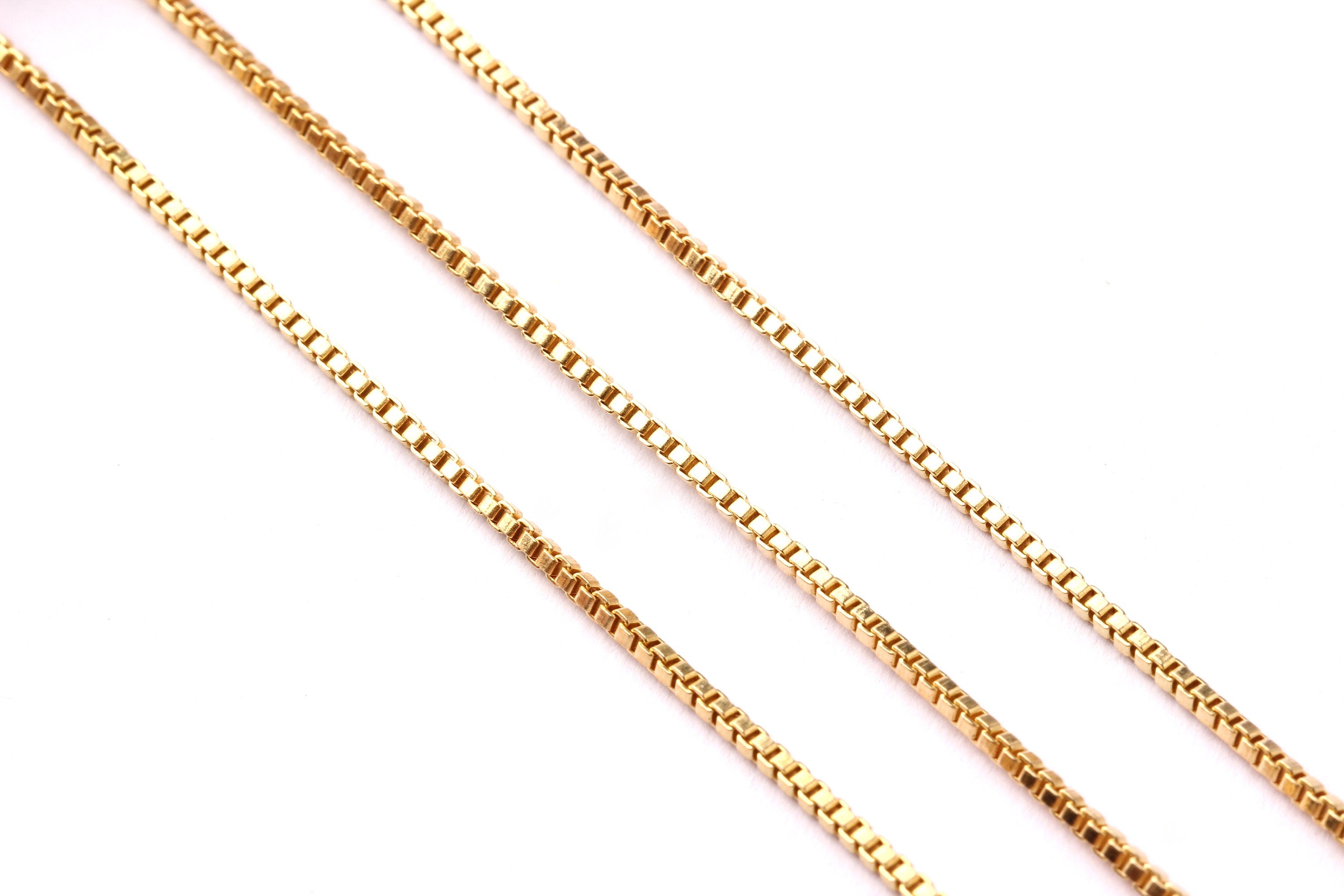 Cube Box Chain - Link Square Chain - Raw Brass Chain - Tiny Cube Box Chain - 0.05&quot; - for Necklace Bracelet Earing Jewellery Making - CC1039 - DOMEDBAZAAR